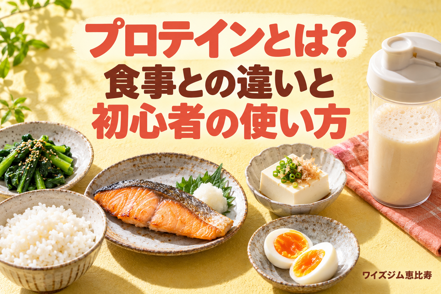 プロテインとは？食事との違いと初心者の使い方