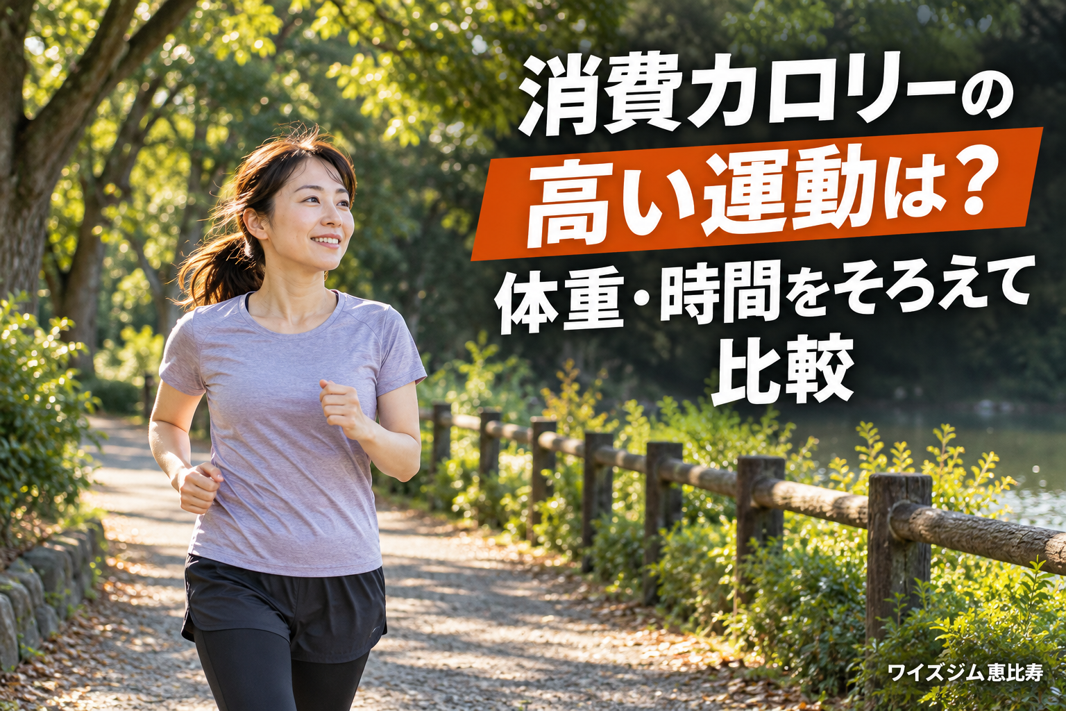 消費カロリーの高い運動は?体重・時間をそろえて比較