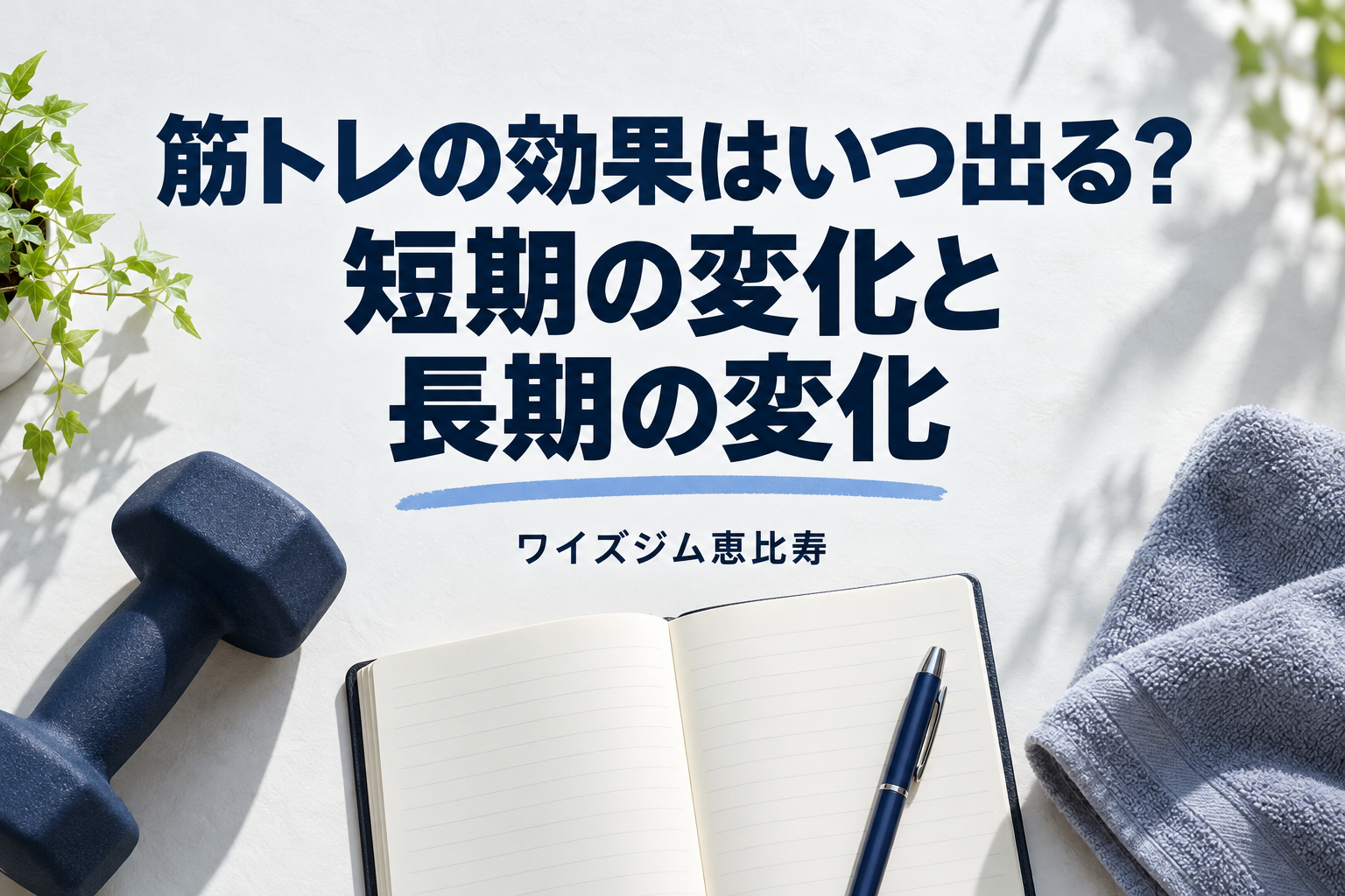 筋トレの効果はいつ出る？短期の変化と長期の変化