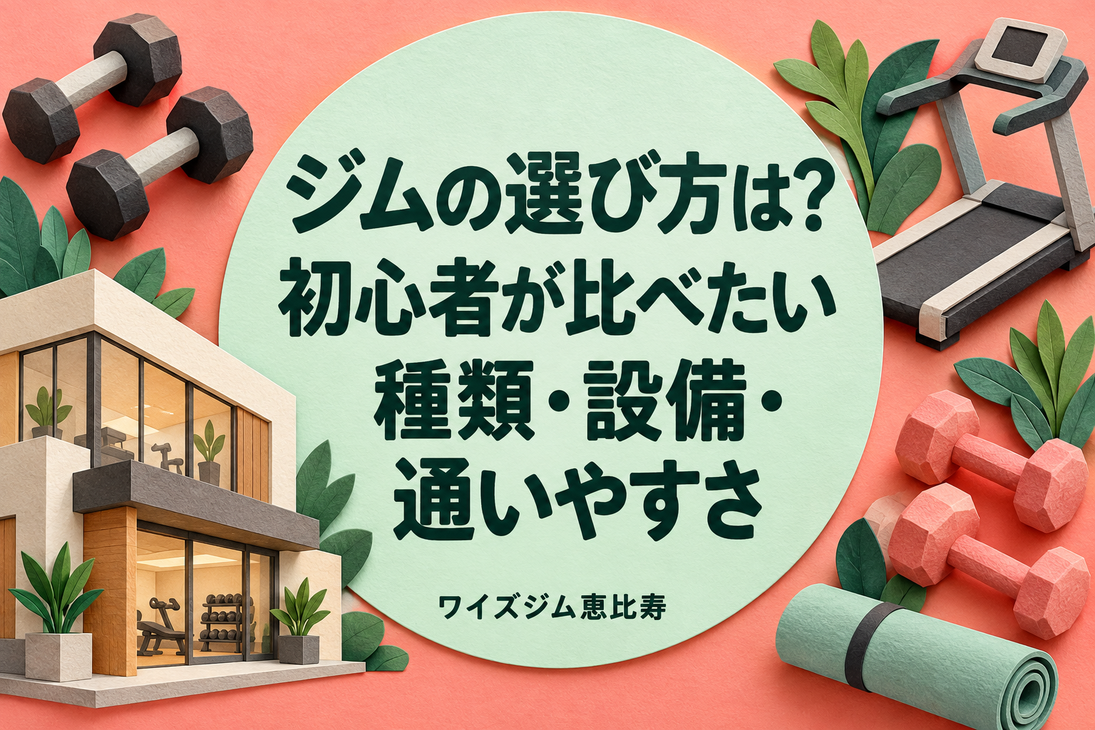 ジムの選び方は?初心者が比べたい種類・設備・通いやすさ