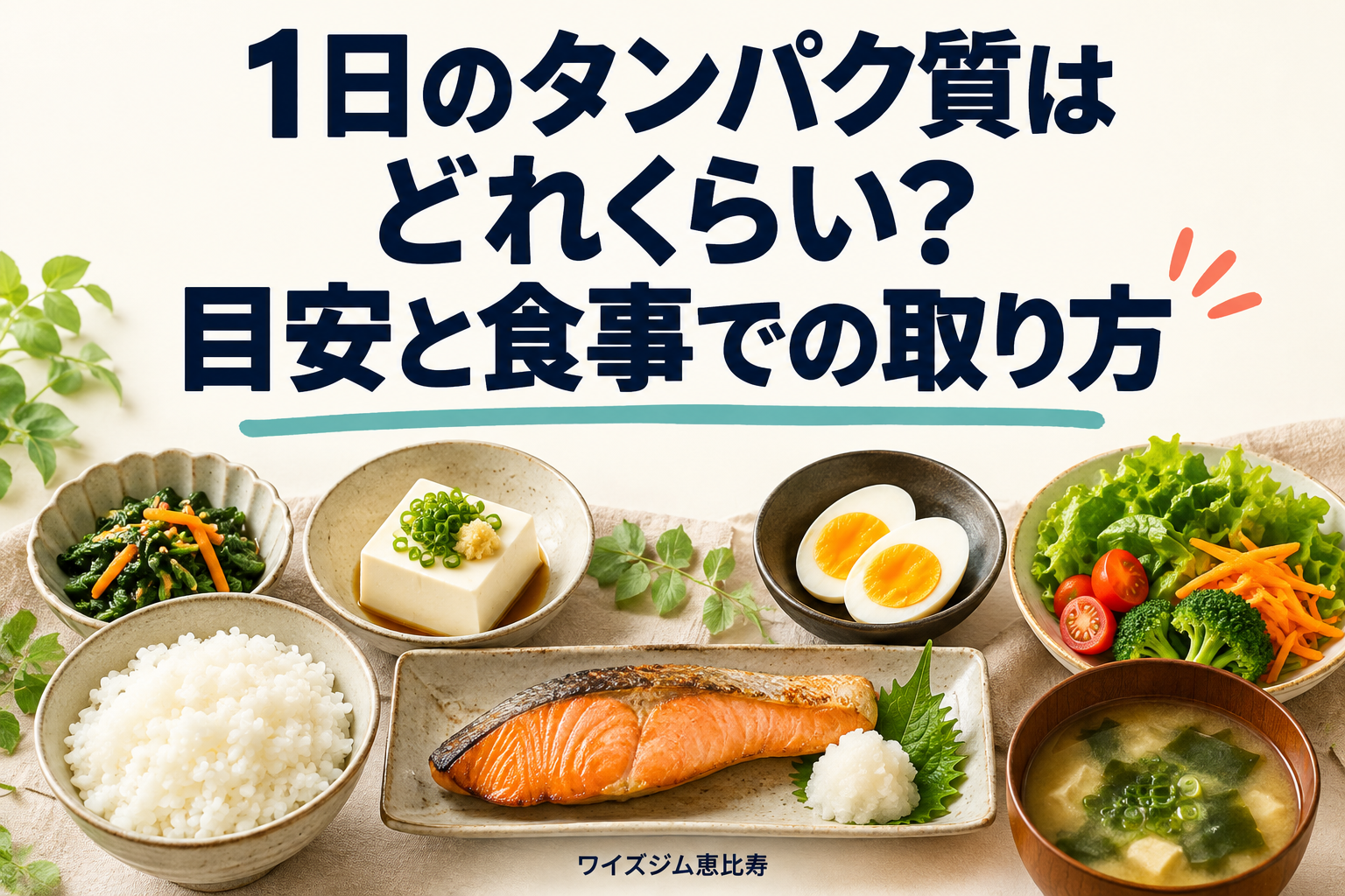 1日のタンパク質はどれくらい?目安と食事での取り方