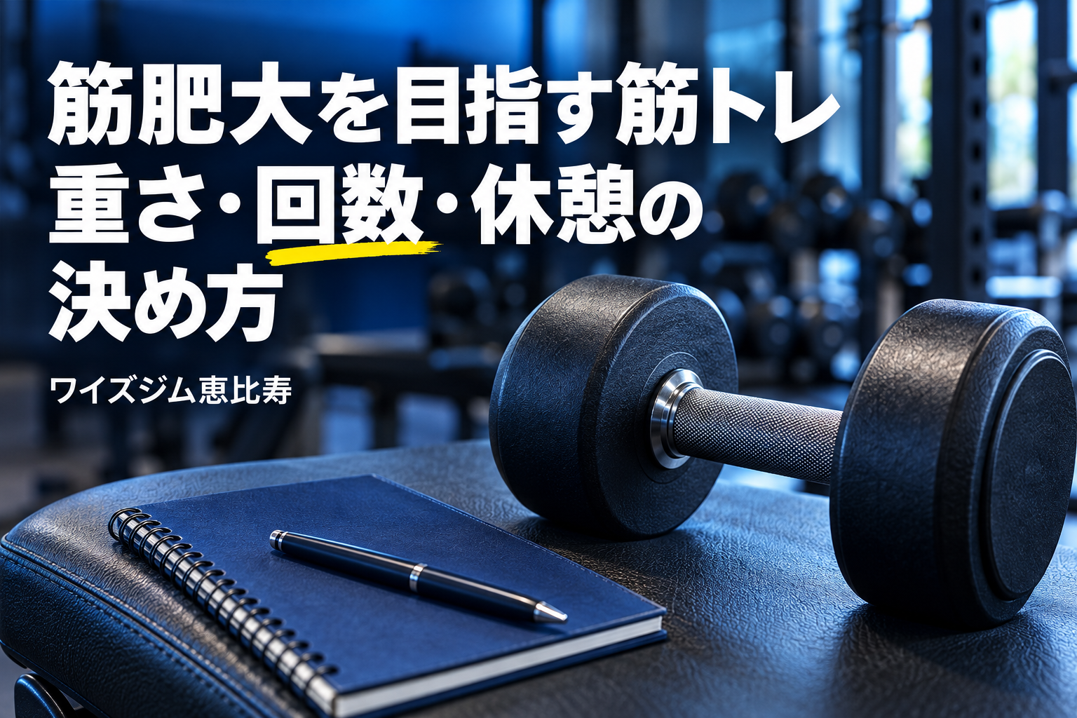 筋肥大を目指す筋トレ|重さ・回数・休憩の決め方