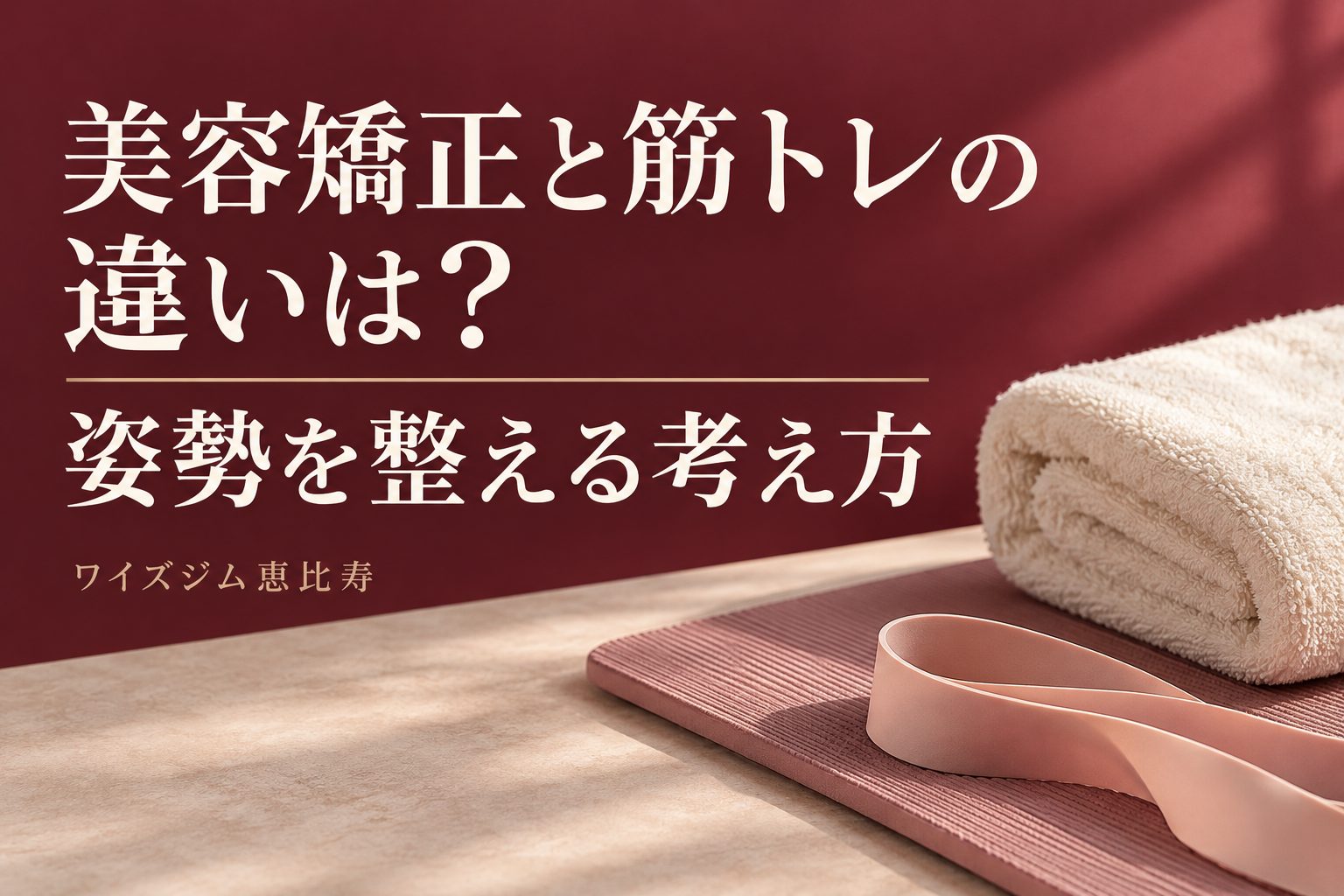 美容矯正と筋トレの違いは？姿勢を整える考え方