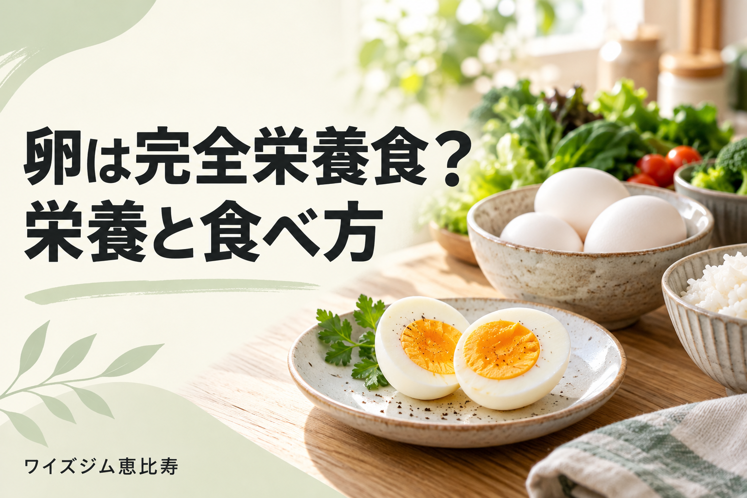 卵は完全栄養食?1個の栄養とダイエット中の食べ方