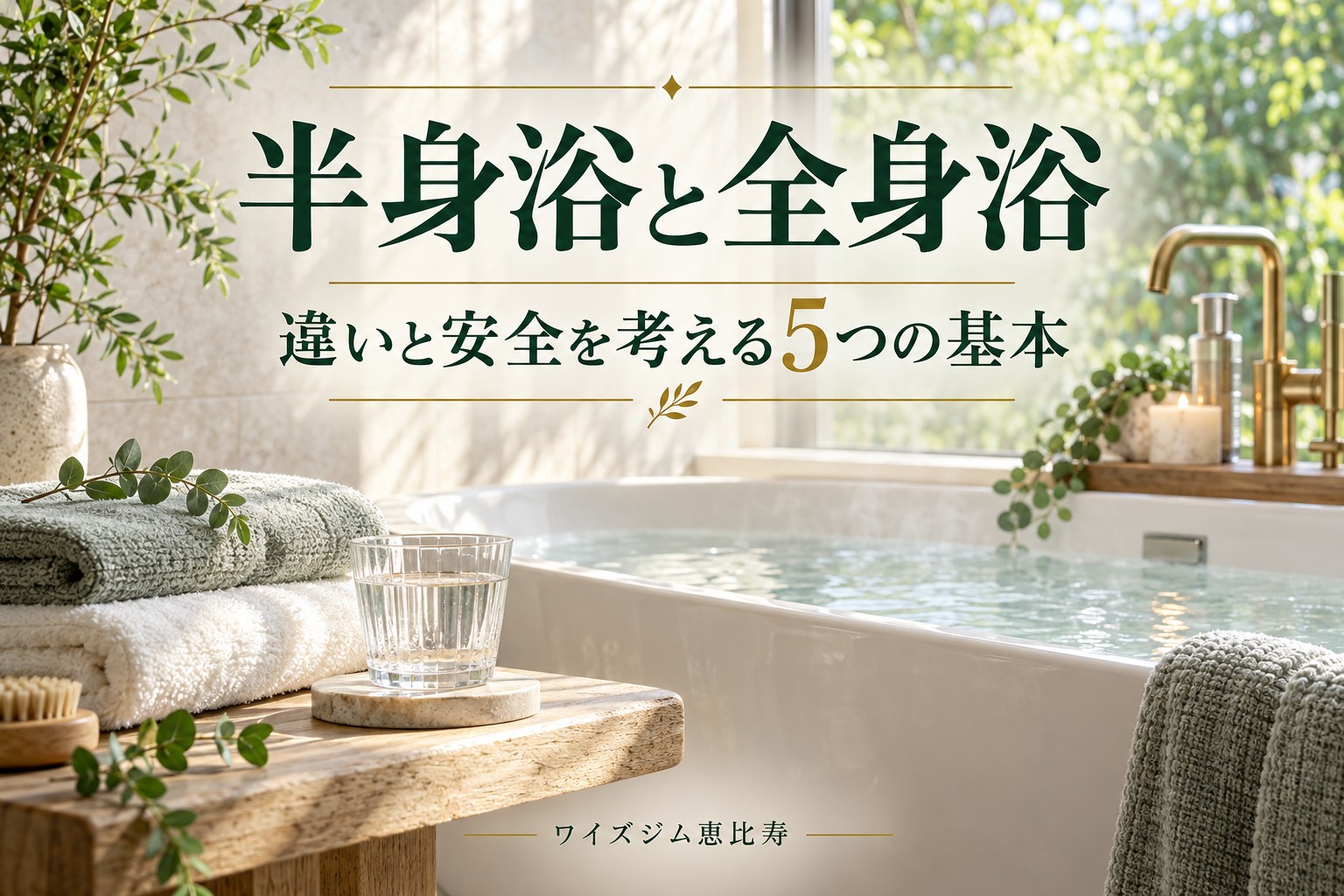 半身浴と全身浴の違いは？安全に選ぶ5つの基本