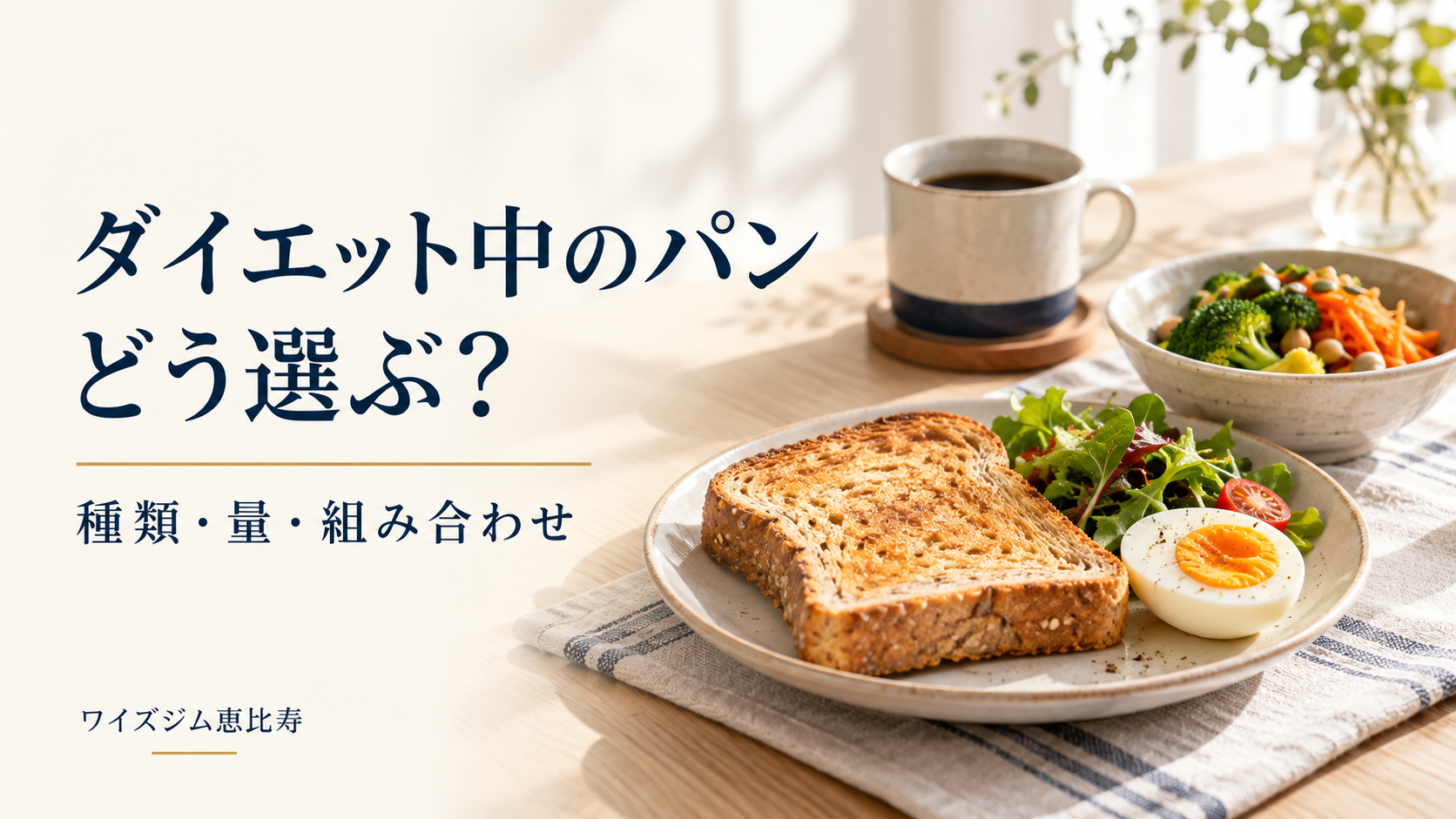 ダイエット中にパンは食べていい?種類・量・組み合わせの選び方