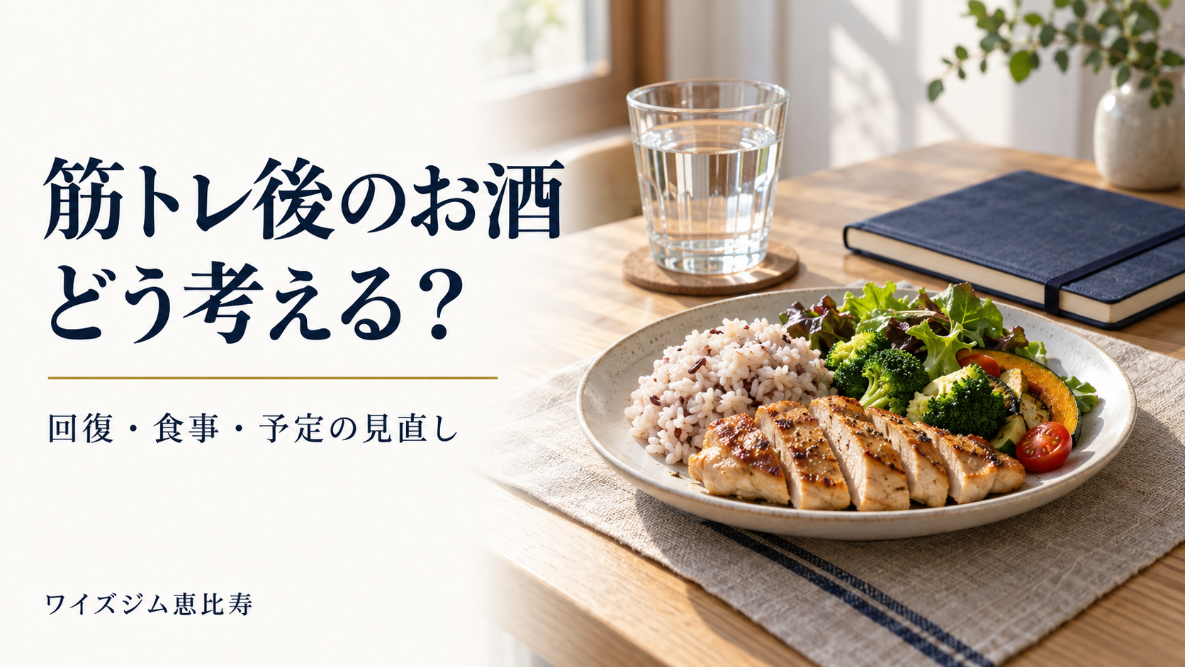 筋トレ後のお酒はどうする?アルコールと回復・飲酒予定の考え方