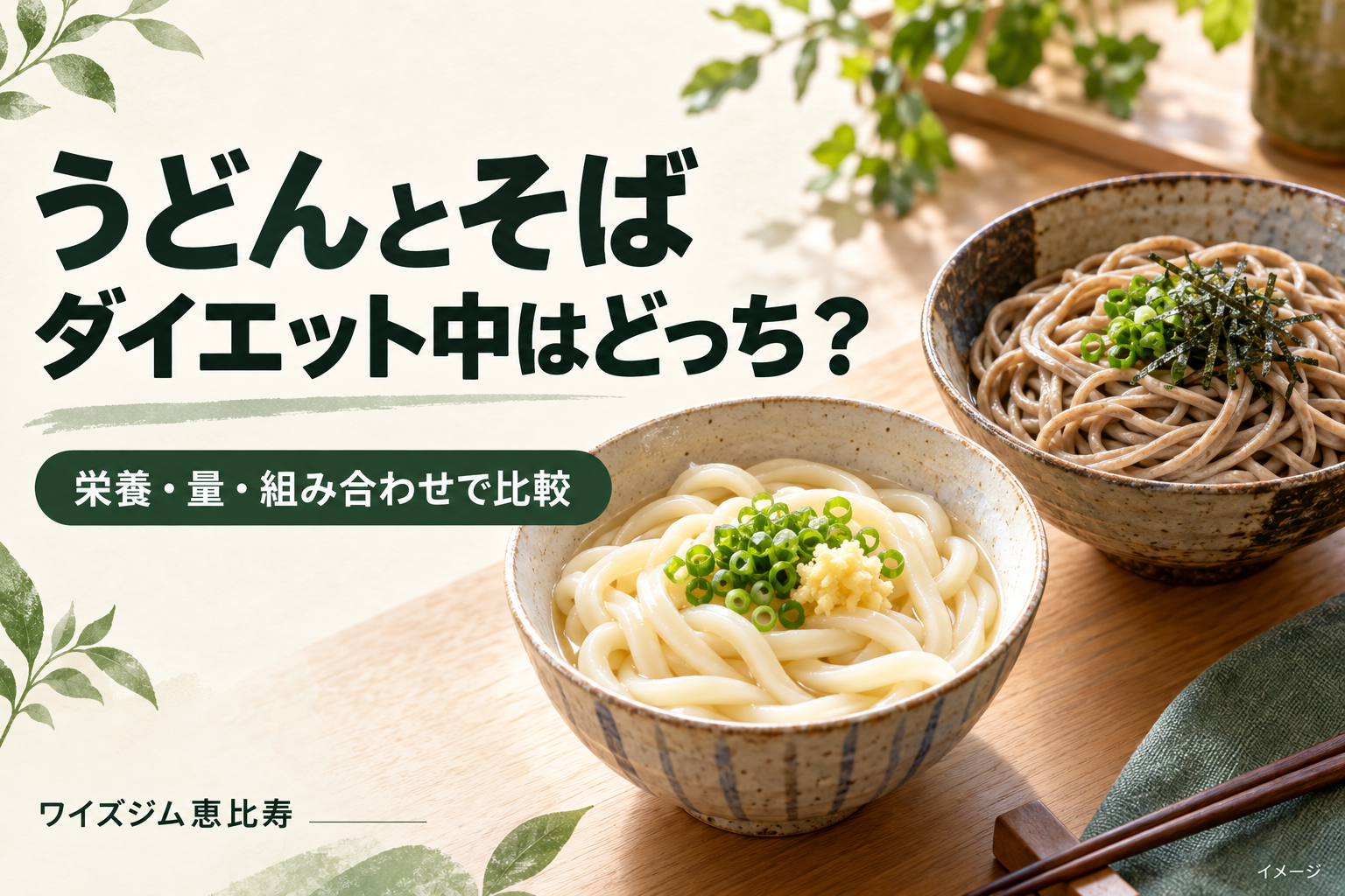 うどんと蕎麦、ダイエット中はどっち？カロリー比較と食べ方