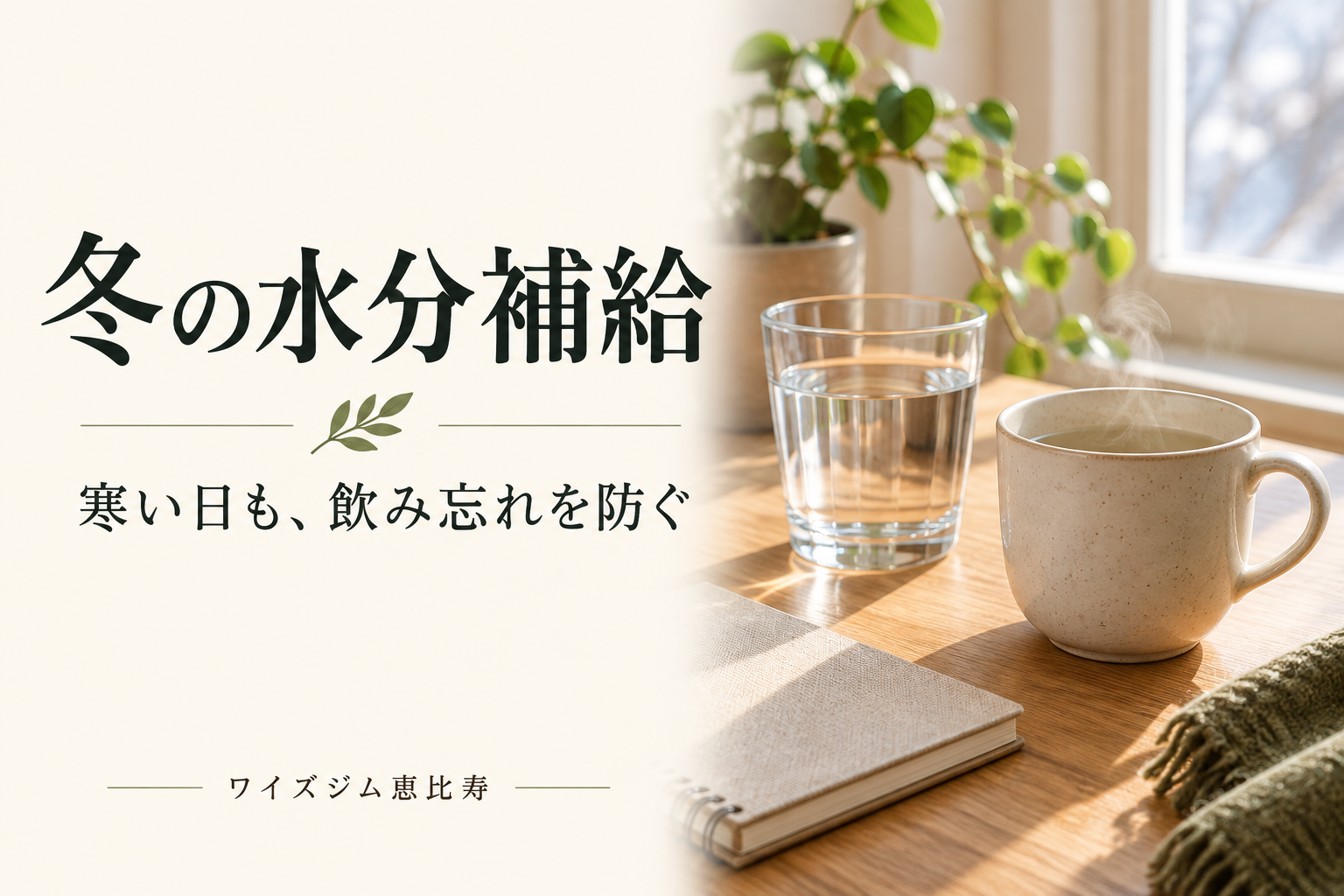 冬でも水分補給は必要？飲み忘れを防ぐ習慣と運動時の注意点