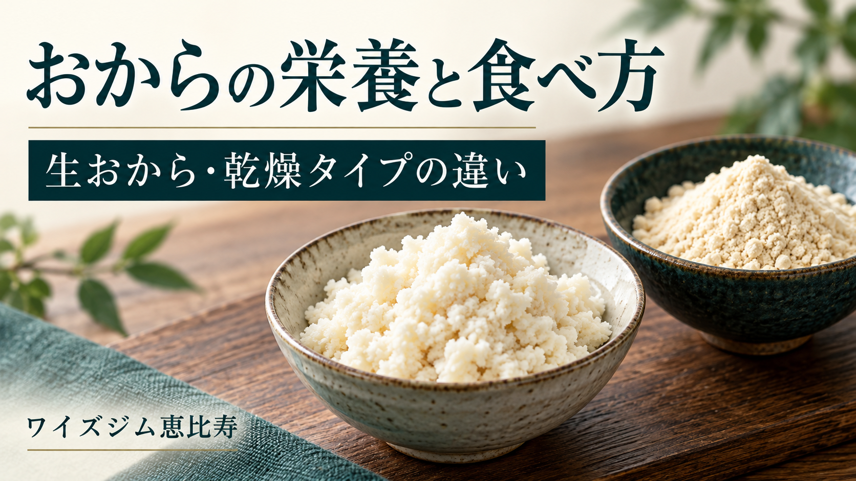 おからの栄養は?生おから・乾燥タイプの違いと食べ方のポイント