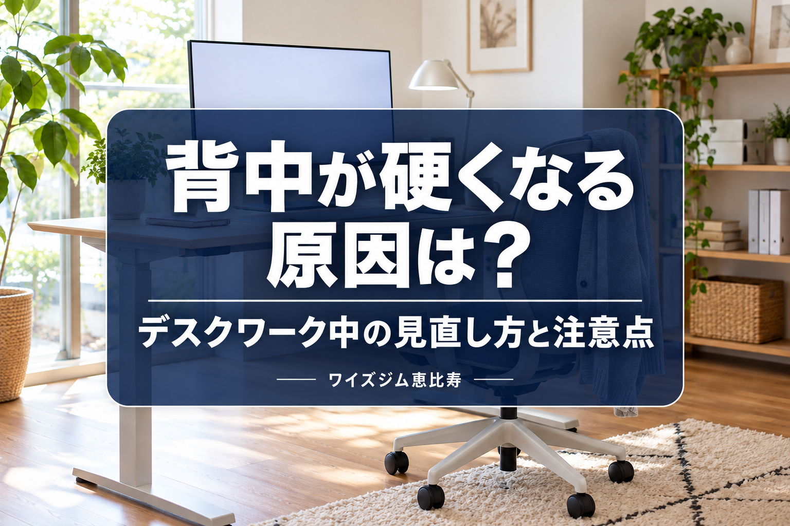 背中が硬くなる原因は？デスクワーク中の見直し方と動かす際の注意点