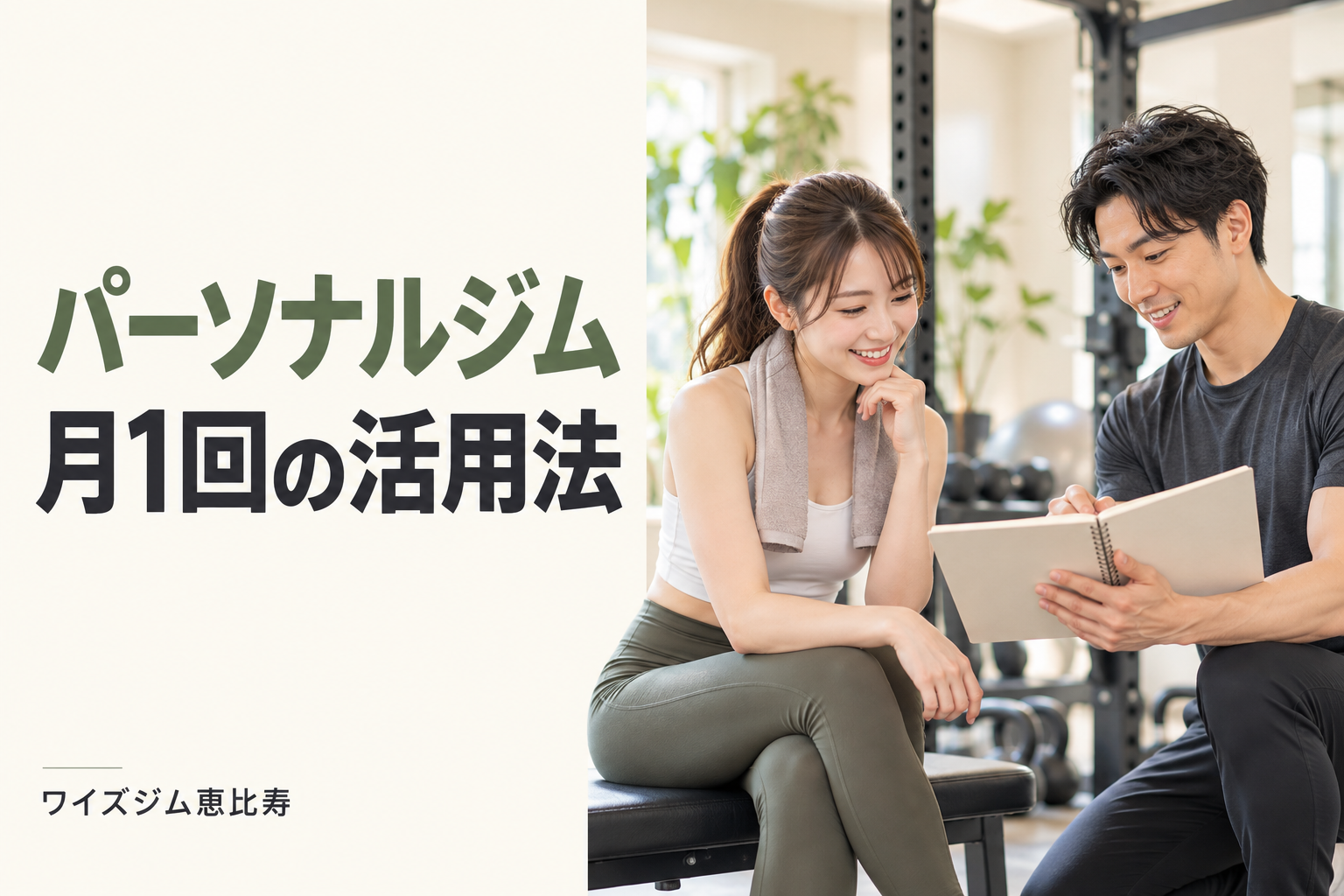 パーソナルジムは月1回でも効果ある？活用法と通わない日の過ごし方