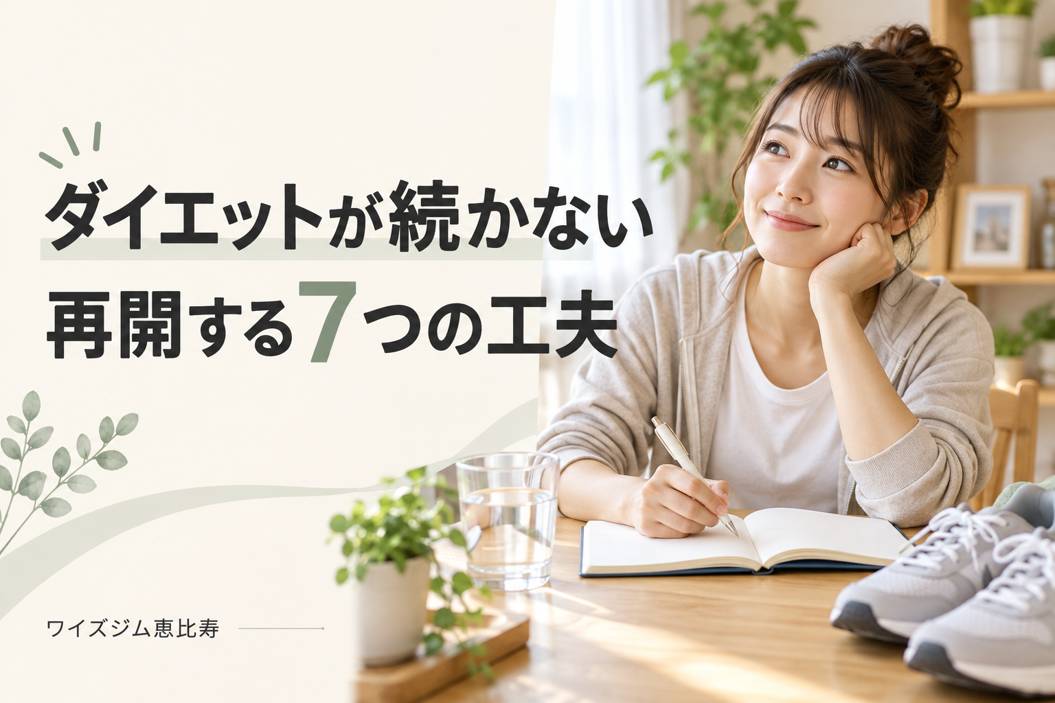 ダイエットが続かない原因は？挫折した日から戻る7つの工夫