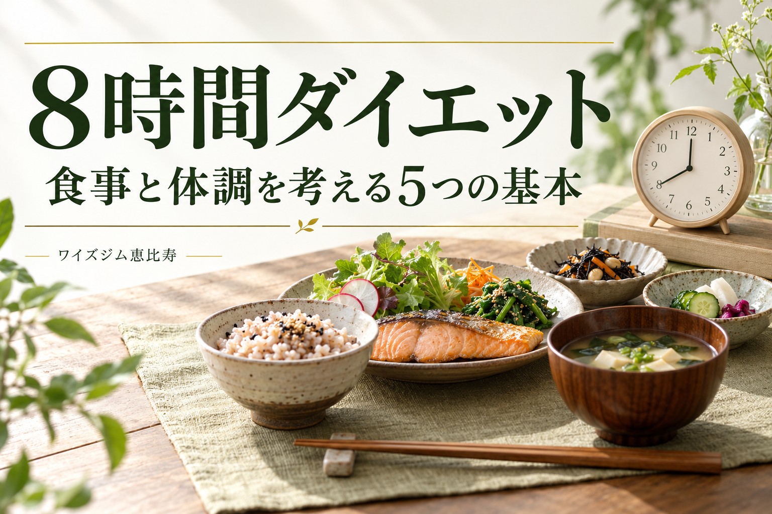 8時間ダイエット|食事と体調を考える5つの基本