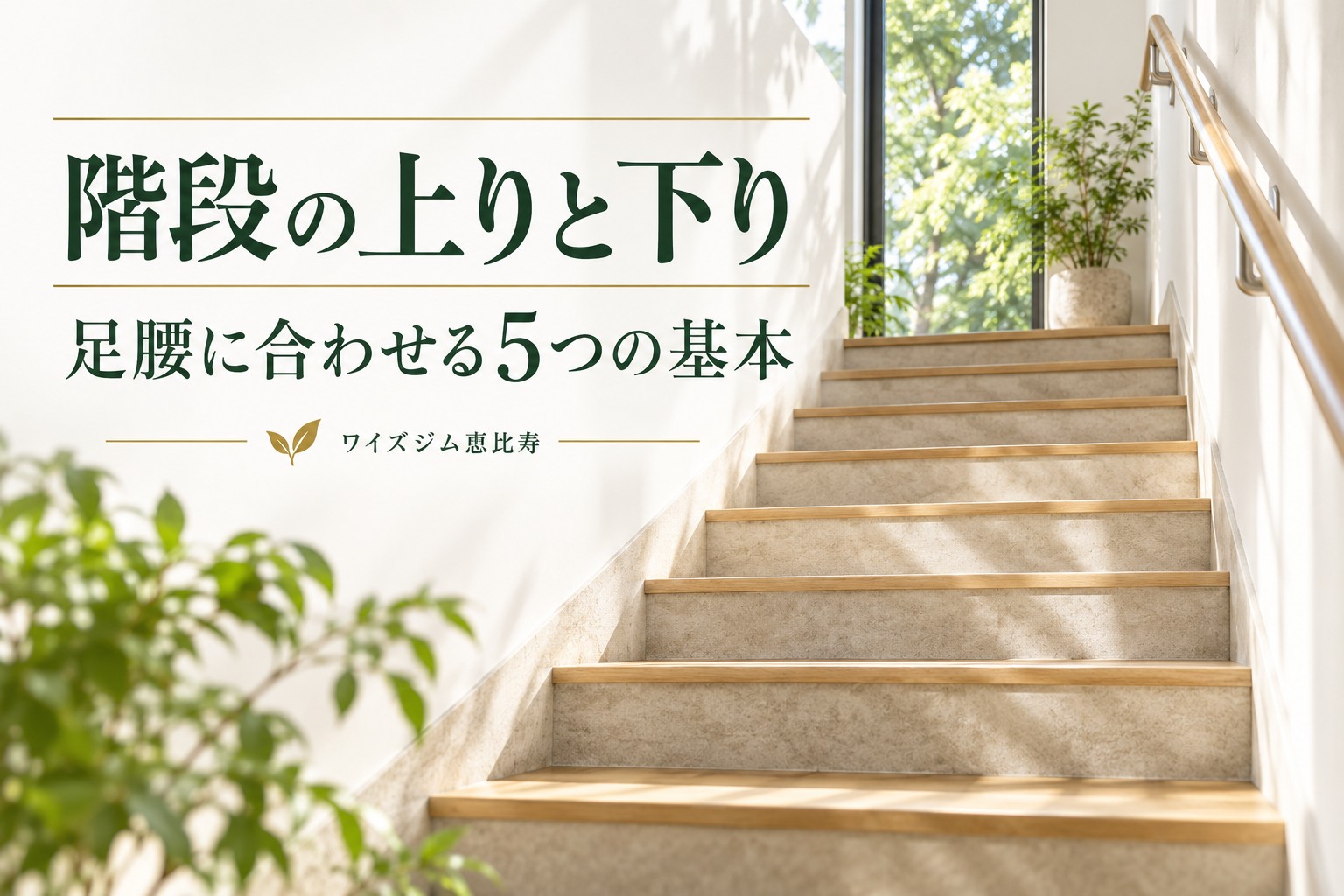 階段の上りと下り｜足腰に合わせる5つの基本