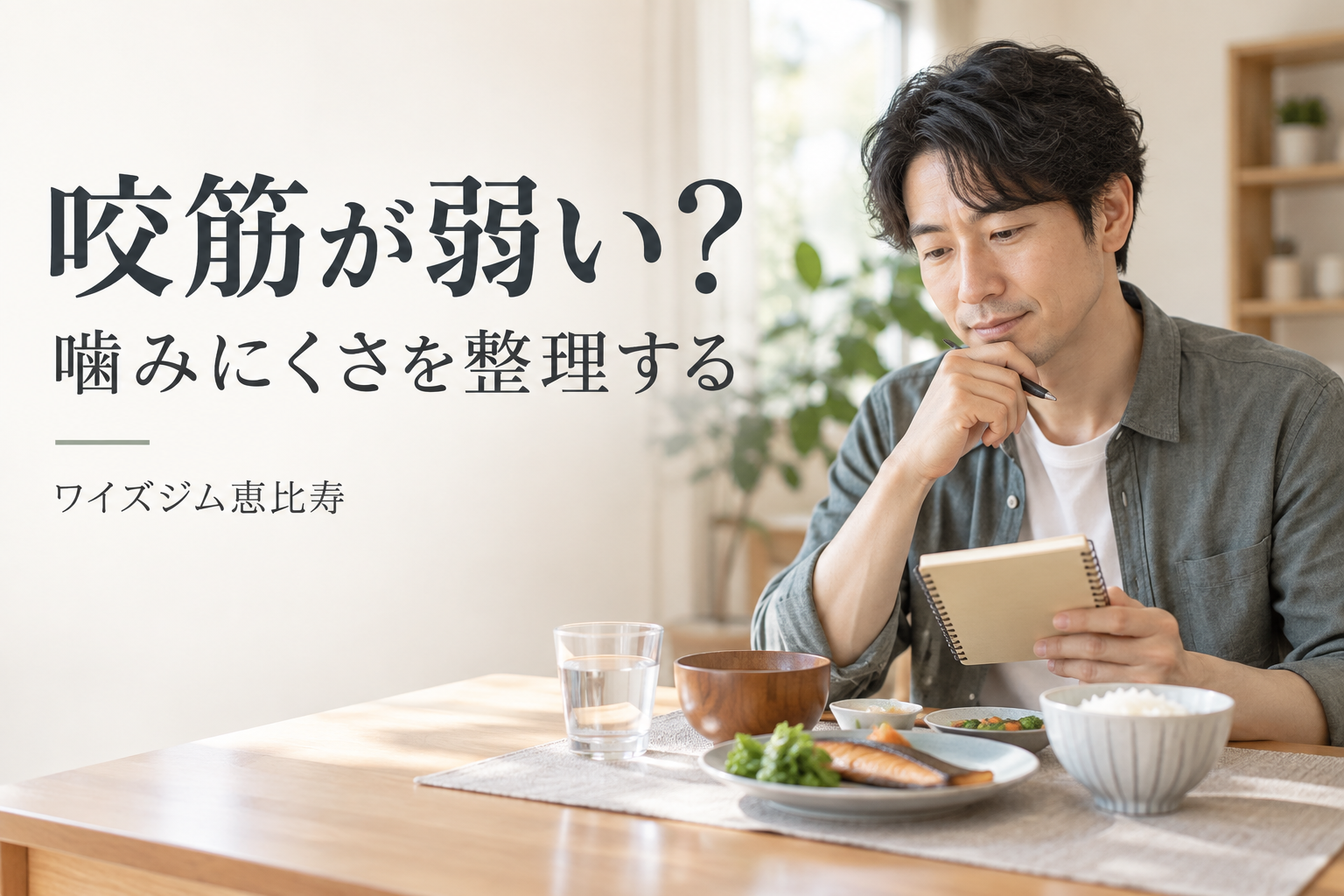 咬筋が弱いとどうなる?噛みにくさの確認ポイントと相談先