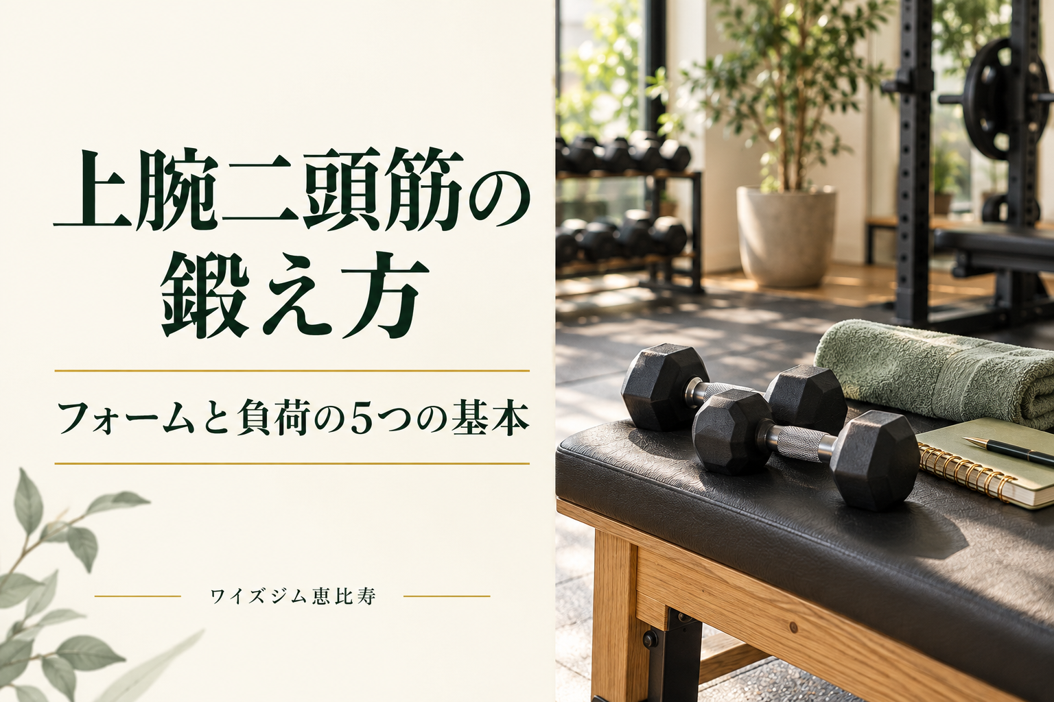 上腕二頭筋の鍛え方|フォームと負荷の5つの基本
