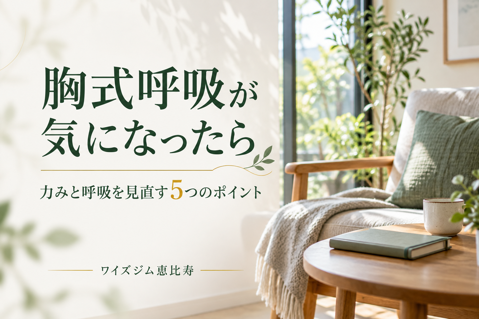 胸式呼吸が気になったら|力みと呼吸を見直す5つのポイント