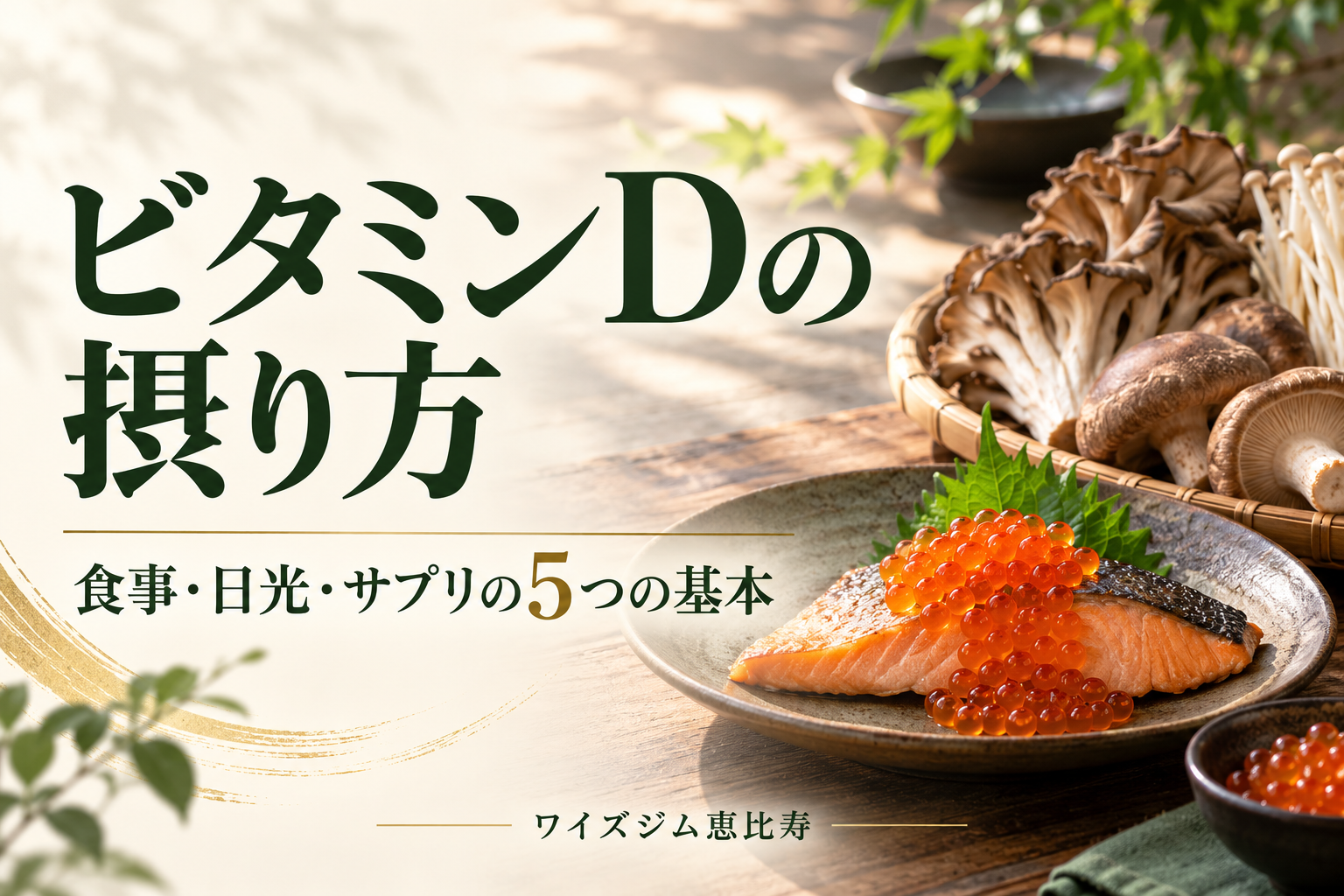 ビタミンDの摂り方|食事・日光・サプリの5つの基本
