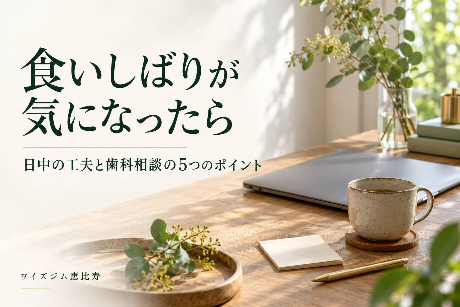 食いしばりが気になったら｜日中の工夫と歯科相談の5つのポイント