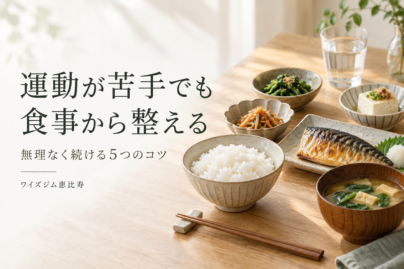 運動が苦手な人のダイエット｜食事から整える5つのコツ