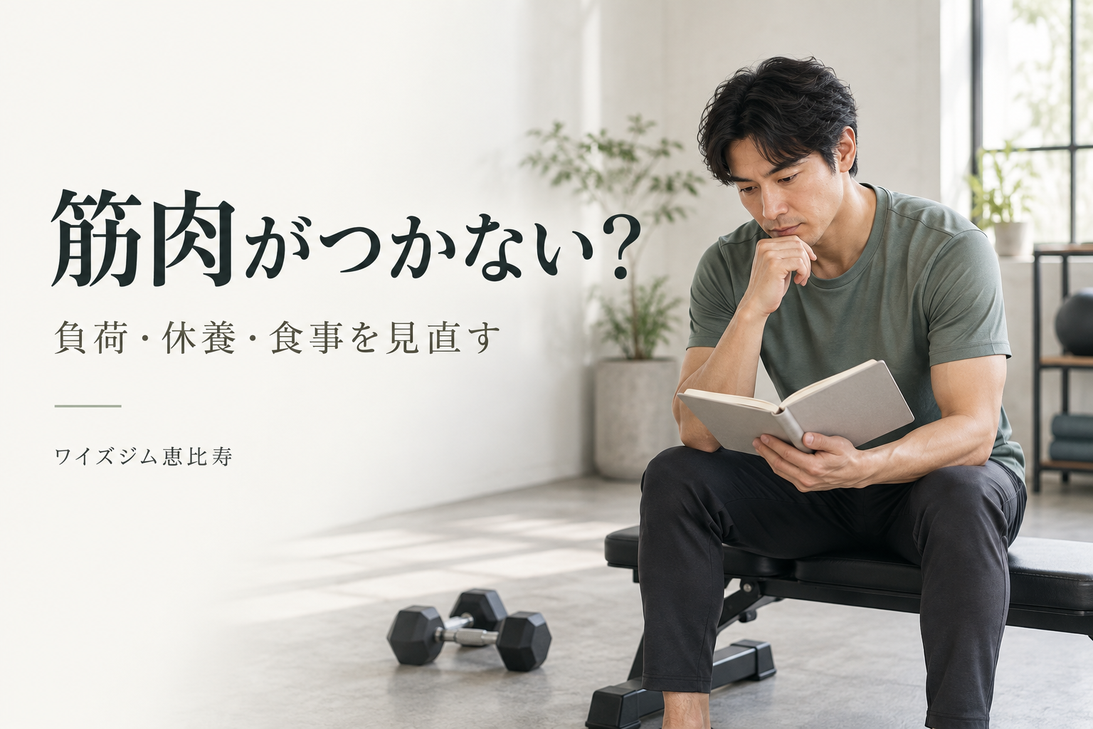 筋トレしても筋肉がつかない原因は?負荷・休養・食事の見直し方