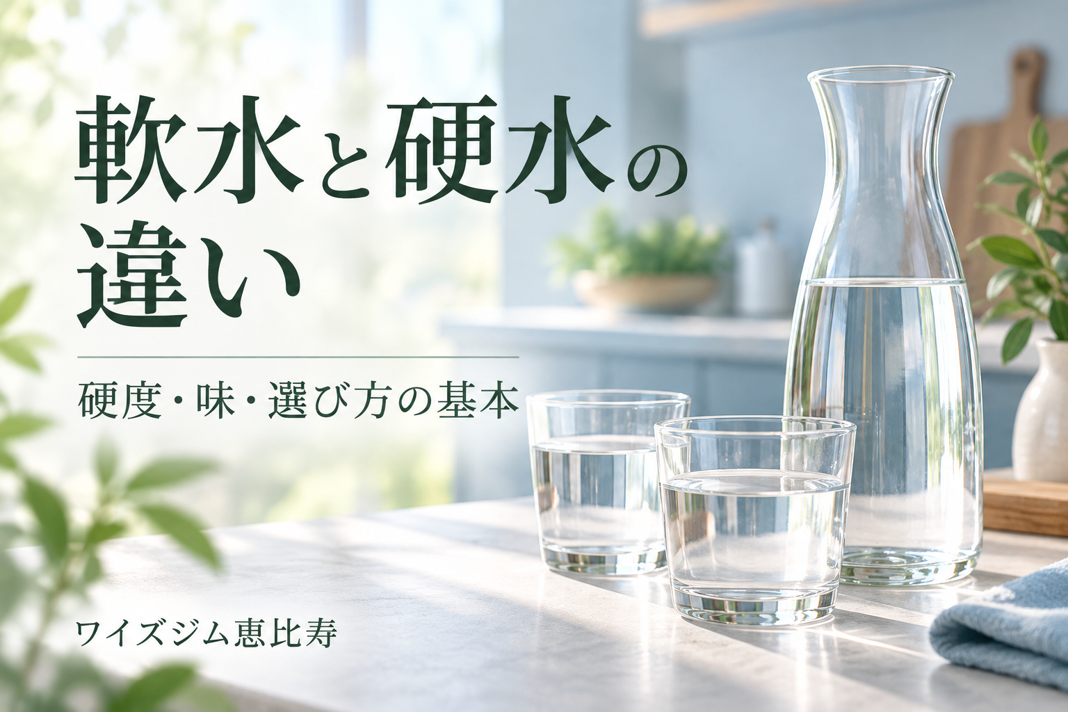 軟水と硬水の違いは？硬度・味・選び方の5つの基本