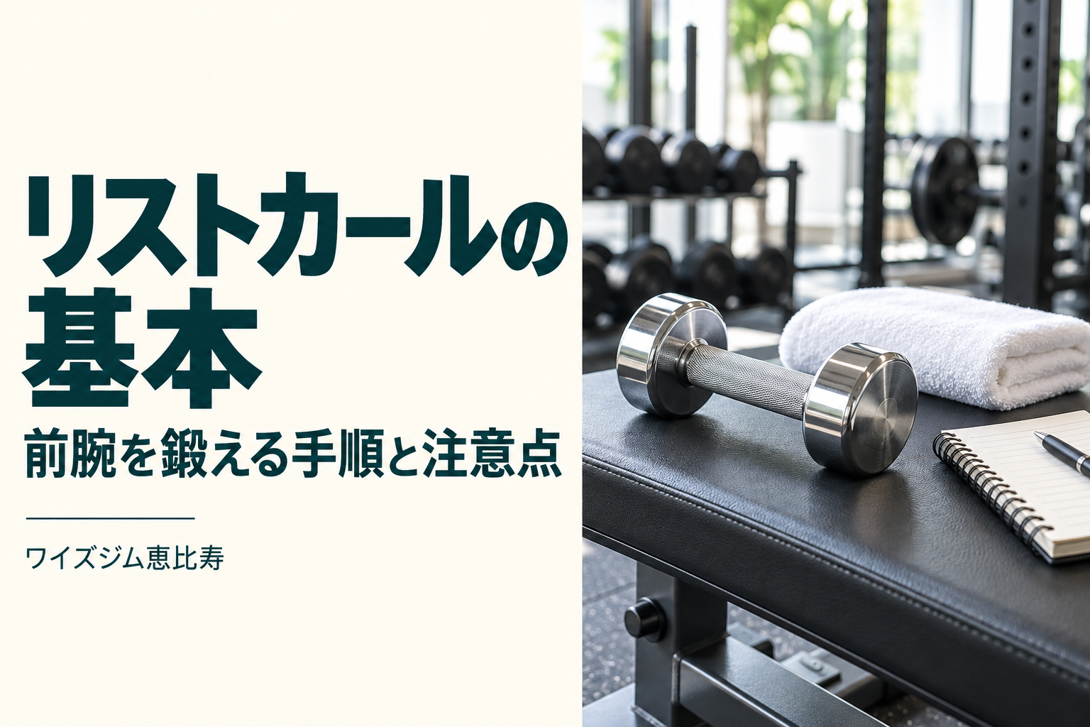 リストカールのやり方|前腕を鍛える5つの確認点