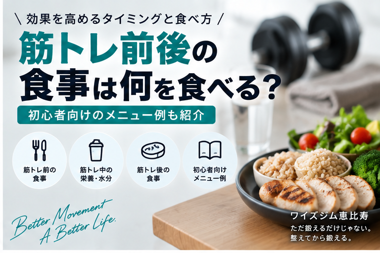 筋トレ前後の食事は何を食べる？タイミングと初心者向けメニュー例