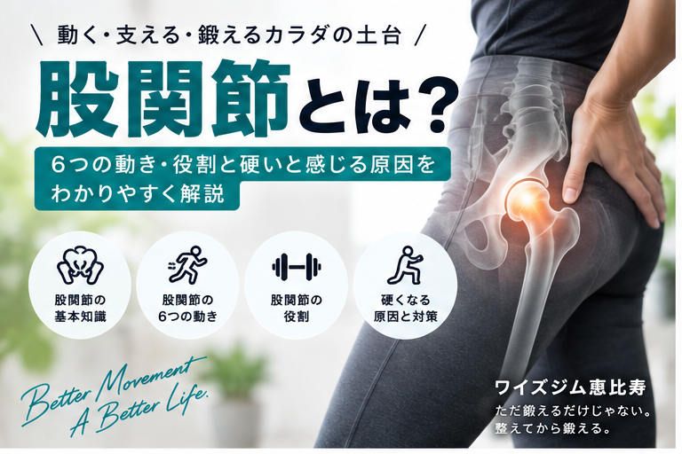 股関節とは？6つの動き・役割と硬いと感じる原因をわかりやすく解説