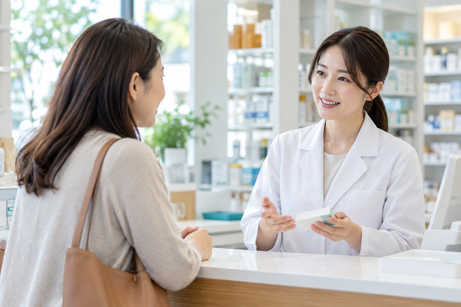 サプリや服薬について薬剤師に相談するイメージ