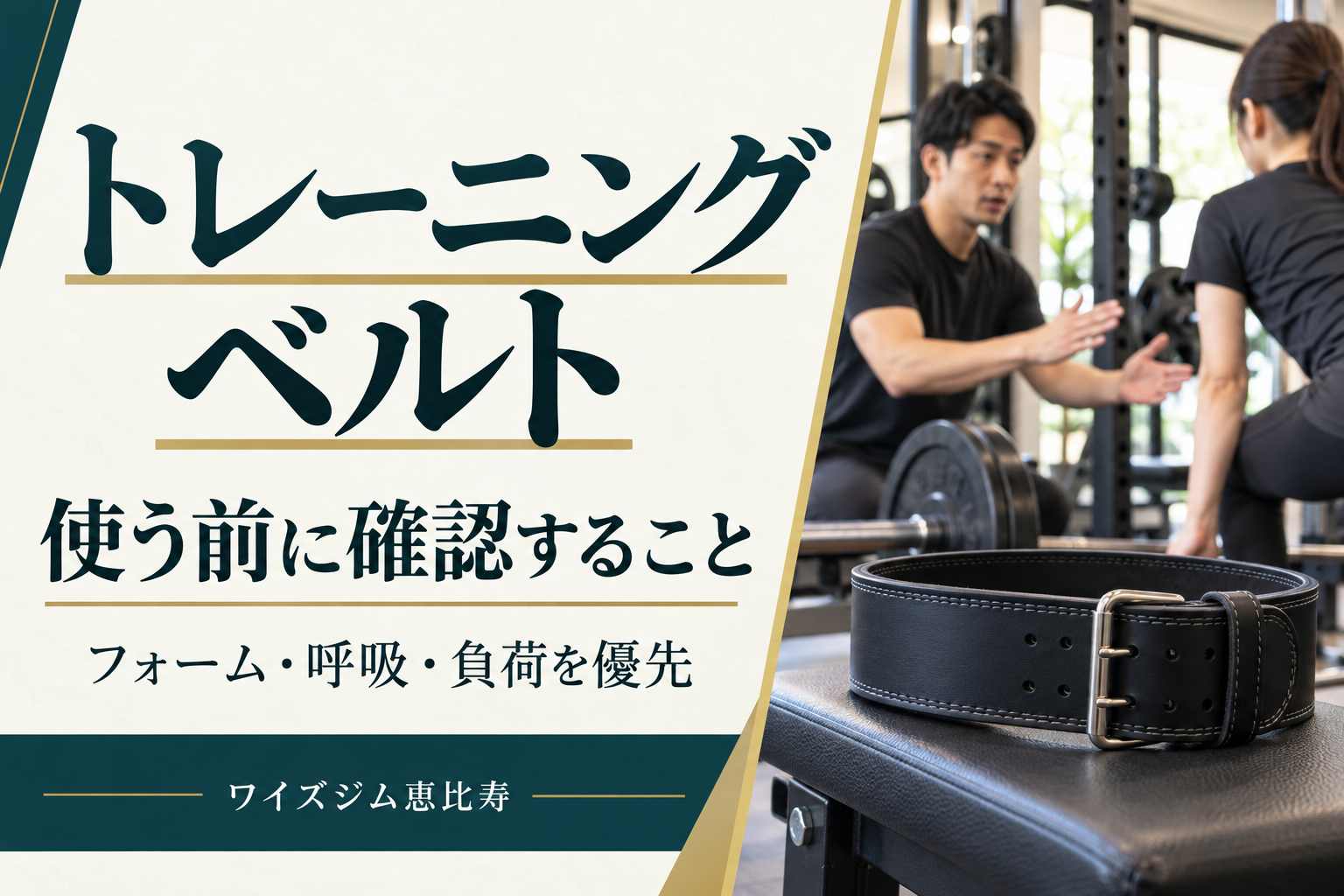 トレーニングベルトは必要?使う前に整理したい5つの確認点