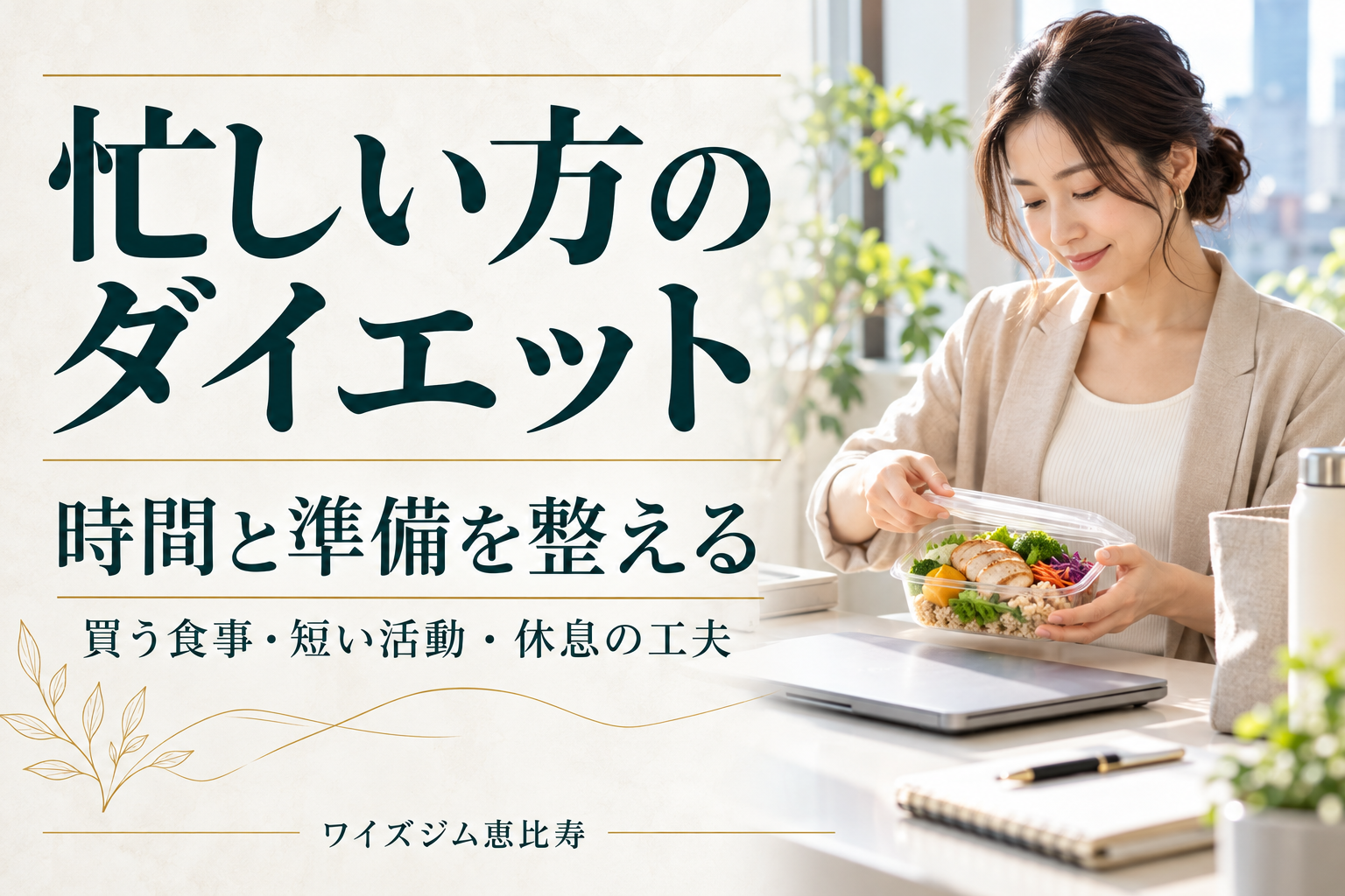 忙しい方のダイエット｜食事・短い活動・休息を整える5つの工夫