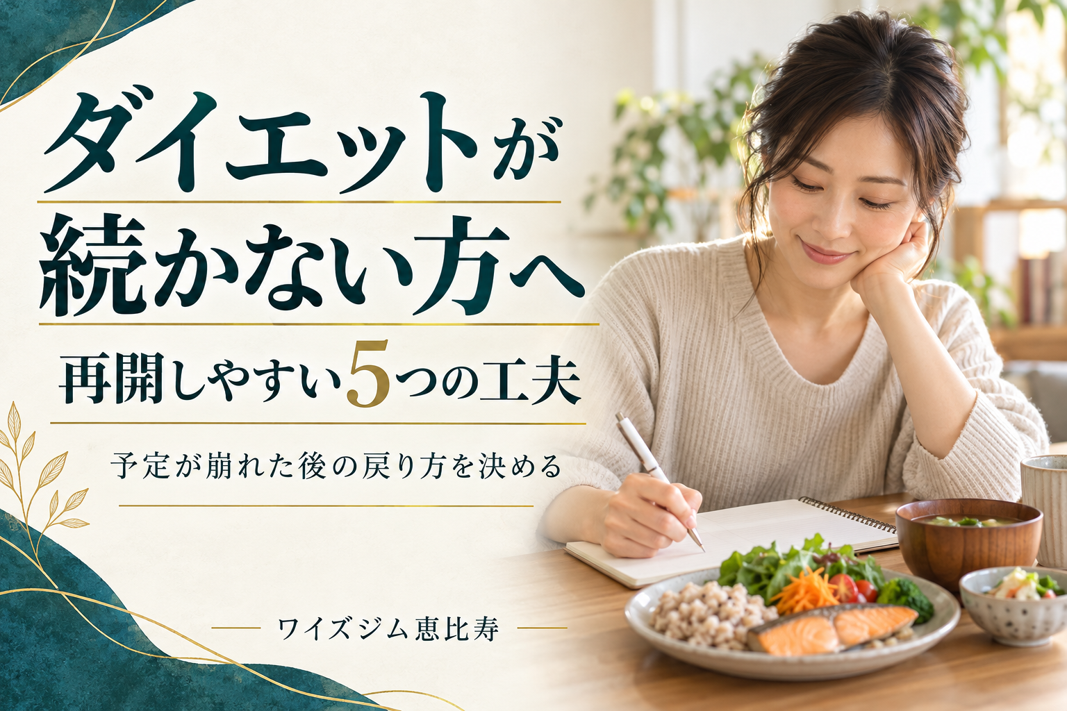ダイエットが続かない方へ｜予定が崩れた後に戻る5つの工夫