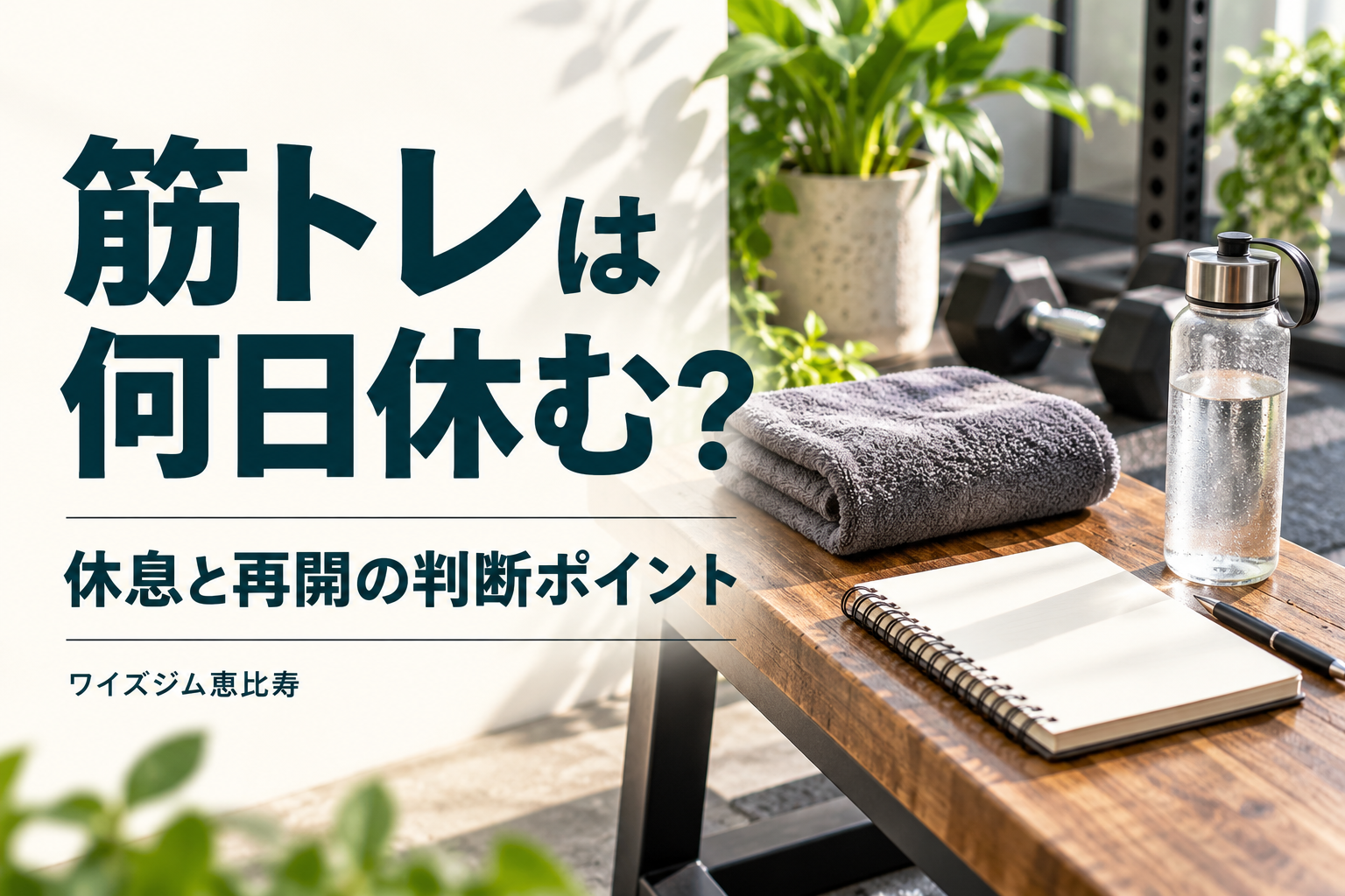 筋トレは何日休む?休息と再開を決める5つの確認点