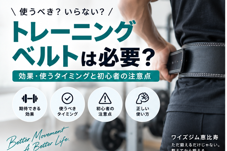 トレーニングベルトは必要？効果・使うタイミングと初心者の注意点