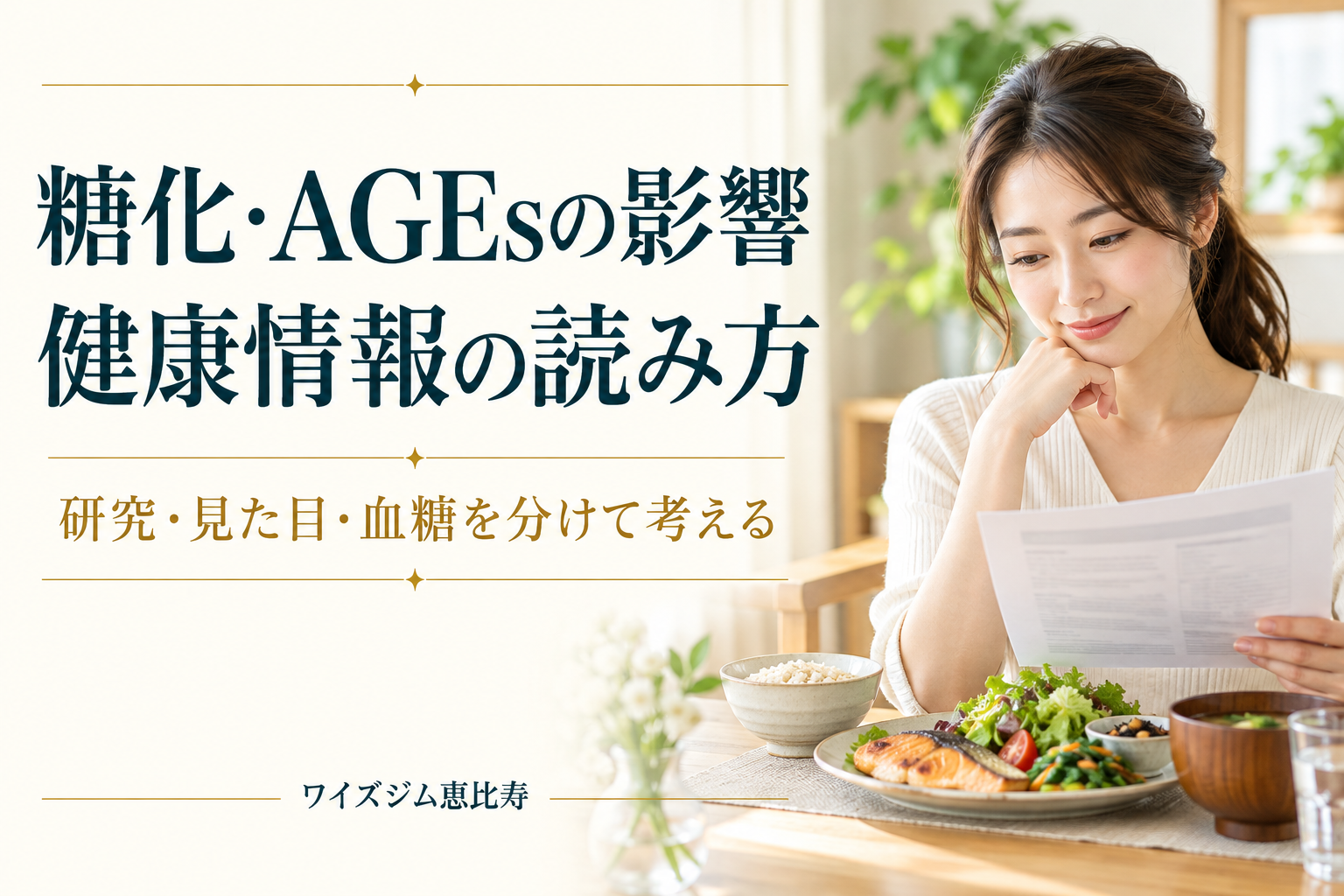 糖化・AGEsの影響は?研究と健康情報を読む5つのポイント