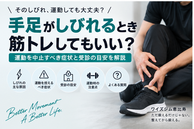手足がしびれるとき筋トレしてもいい？運動を中止すべき症状と受診目安