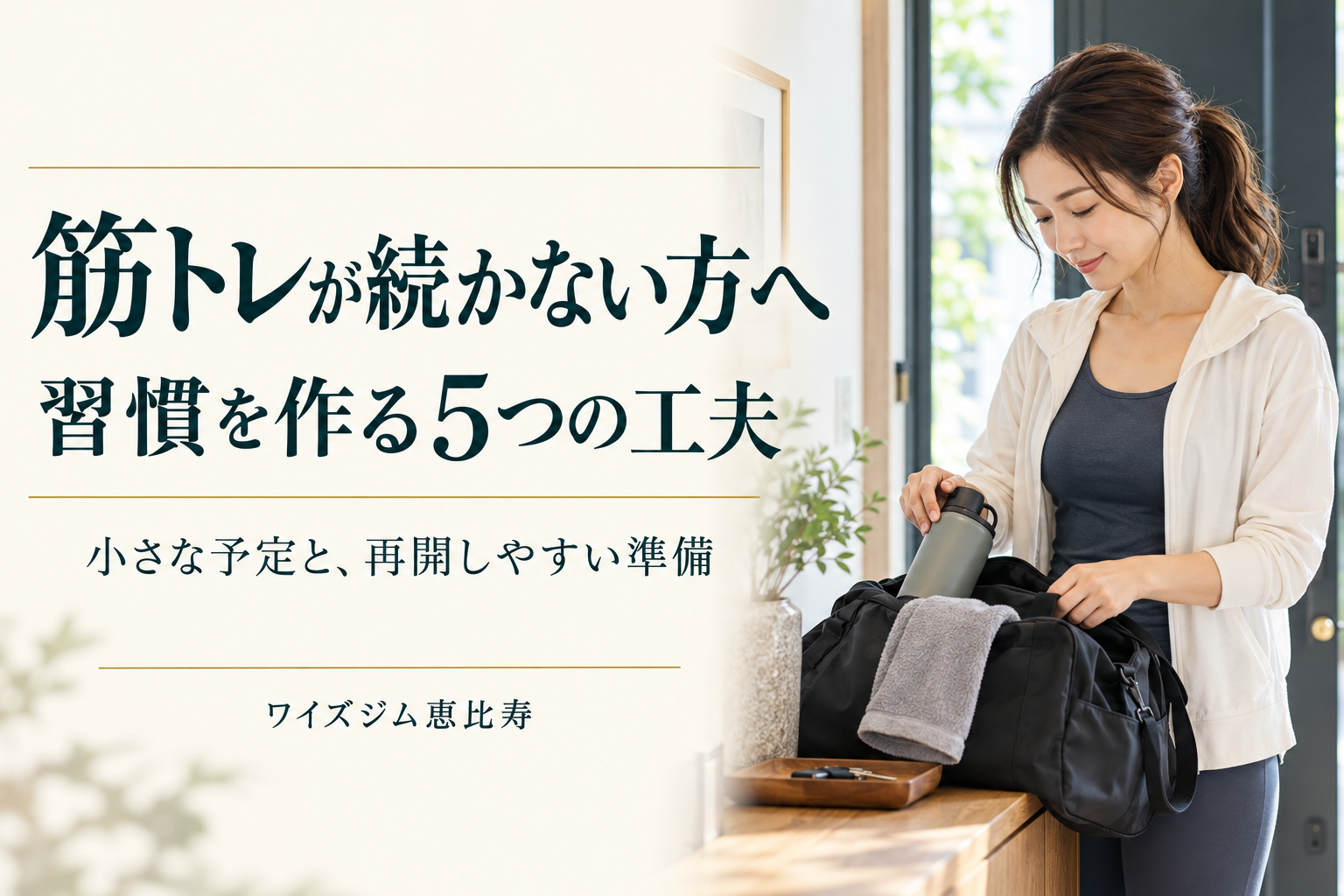 筋トレのモチベーションが続かない方へ|習慣を作る5つの工夫