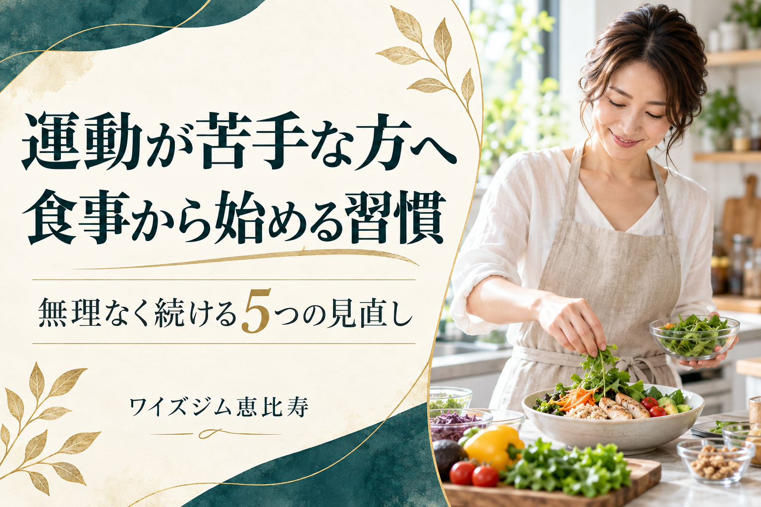 運動が苦手な方のダイエット|食事から始める5つの見直し