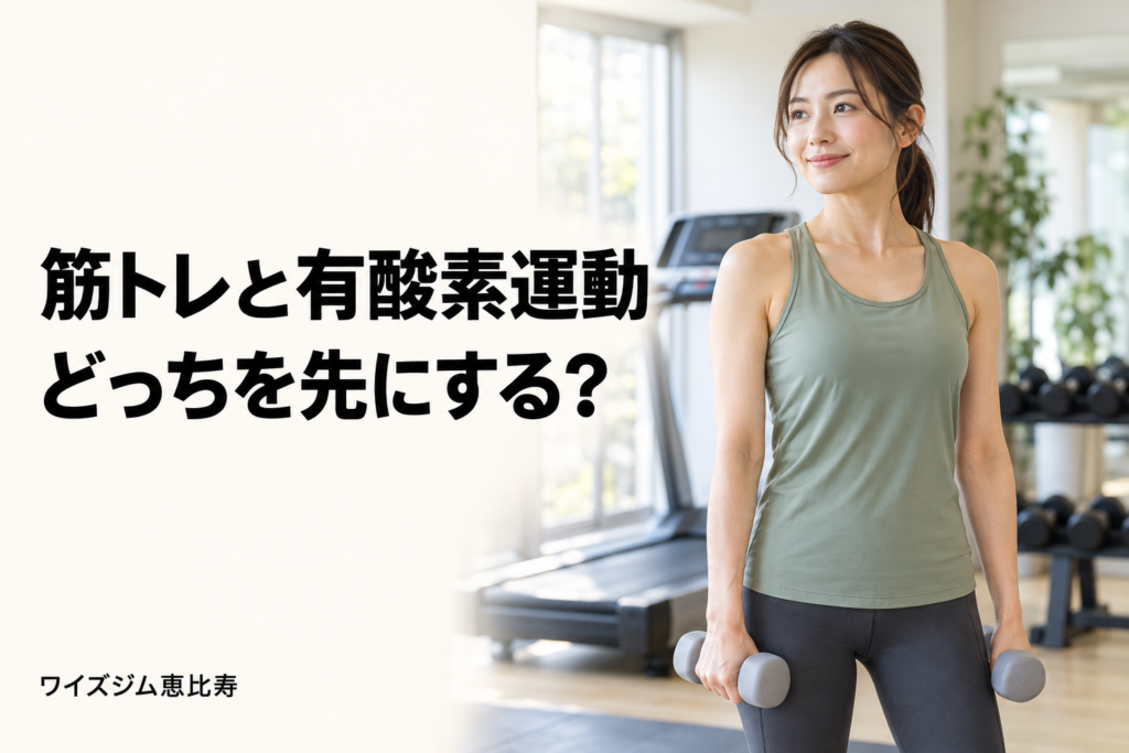 筋トレと有酸素運動はどっちが先？同じ日・別の日の組み合わせ方