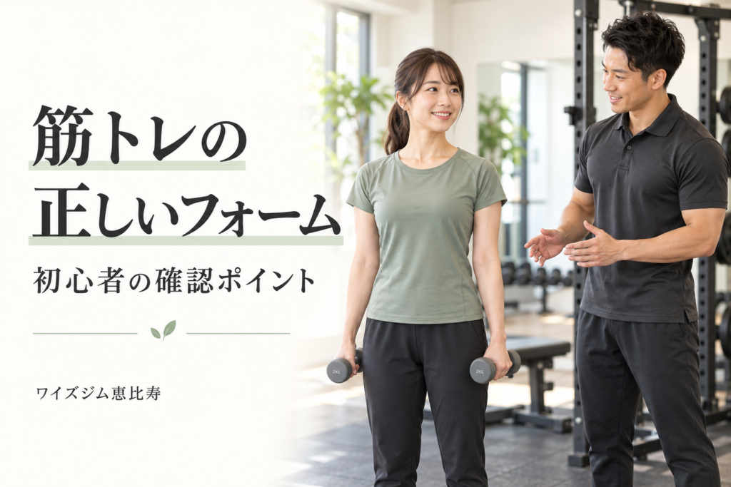 筋トレで正しいフォームが大切な理由は？初心者の確認ポイント