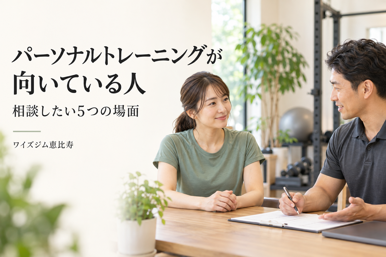パーソナルトレーニングが向いている人は？相談したい5つの場面