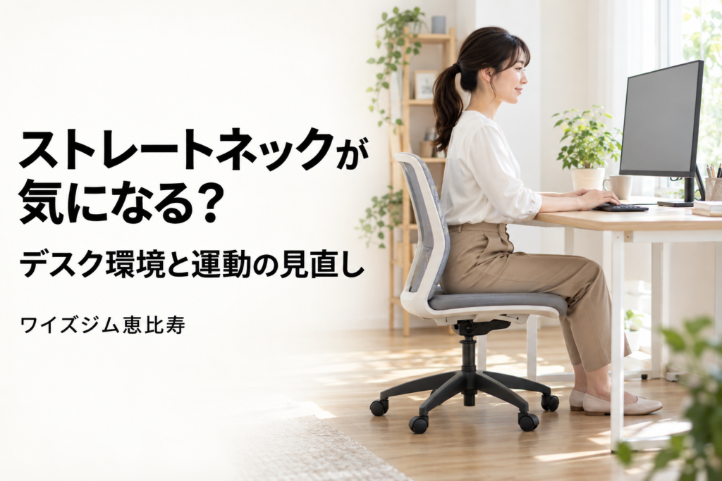 ストレートネックが気になるときは？デスク環境と運動の見直し方