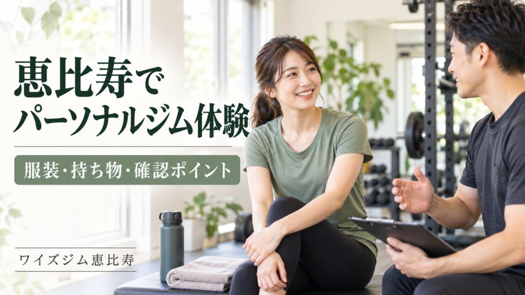 恵比寿でパーソナルジムの体験を受ける前に｜服装・持ち物・確認したいこと