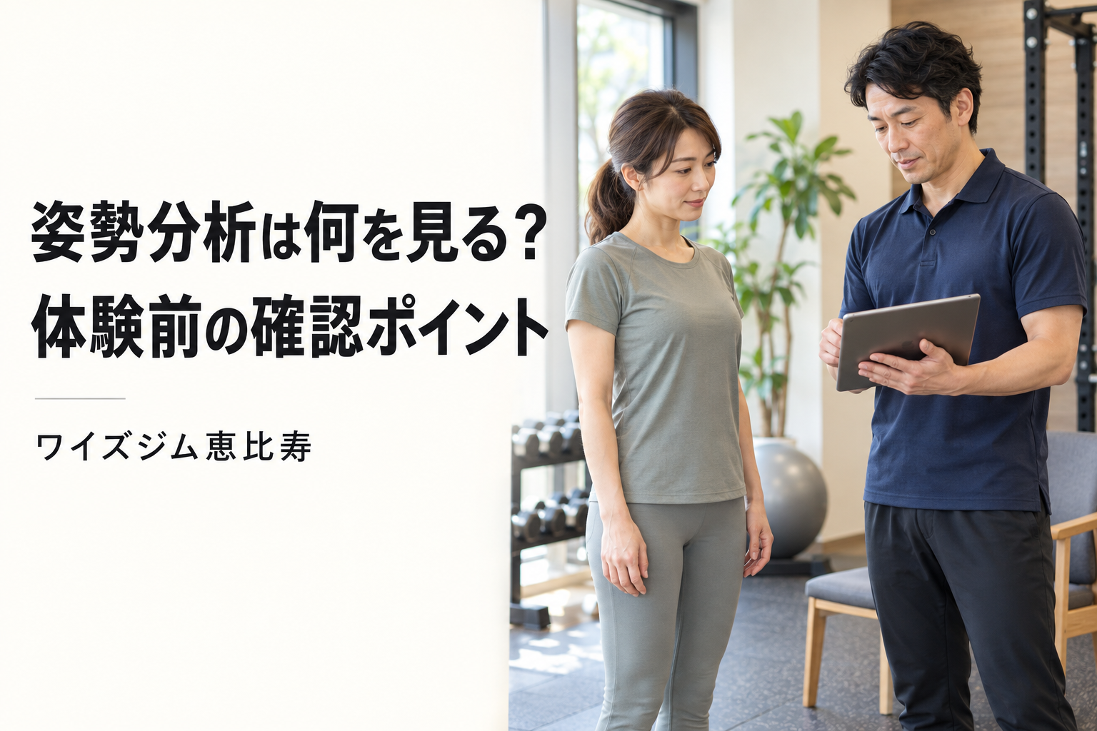 パーソナルジムの姿勢分析は何を見る?恵比寿で体験前に知りたい5つの確認項目