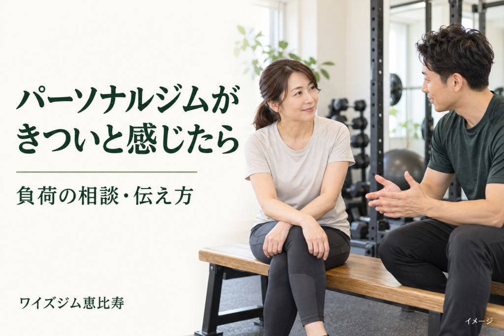 パーソナルジムがきついと感じたら？恵比寿で負荷を相談する5つのポイント
