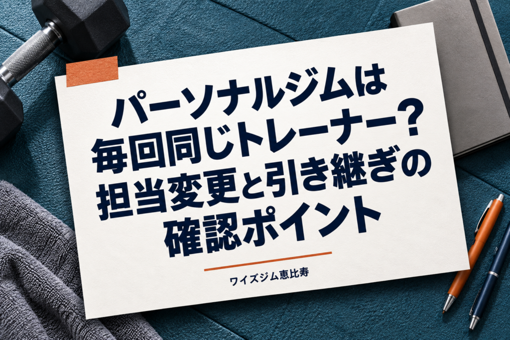 パーソナルジムは毎回同じトレーナー？担当変更と引き継ぎの確認ポイント