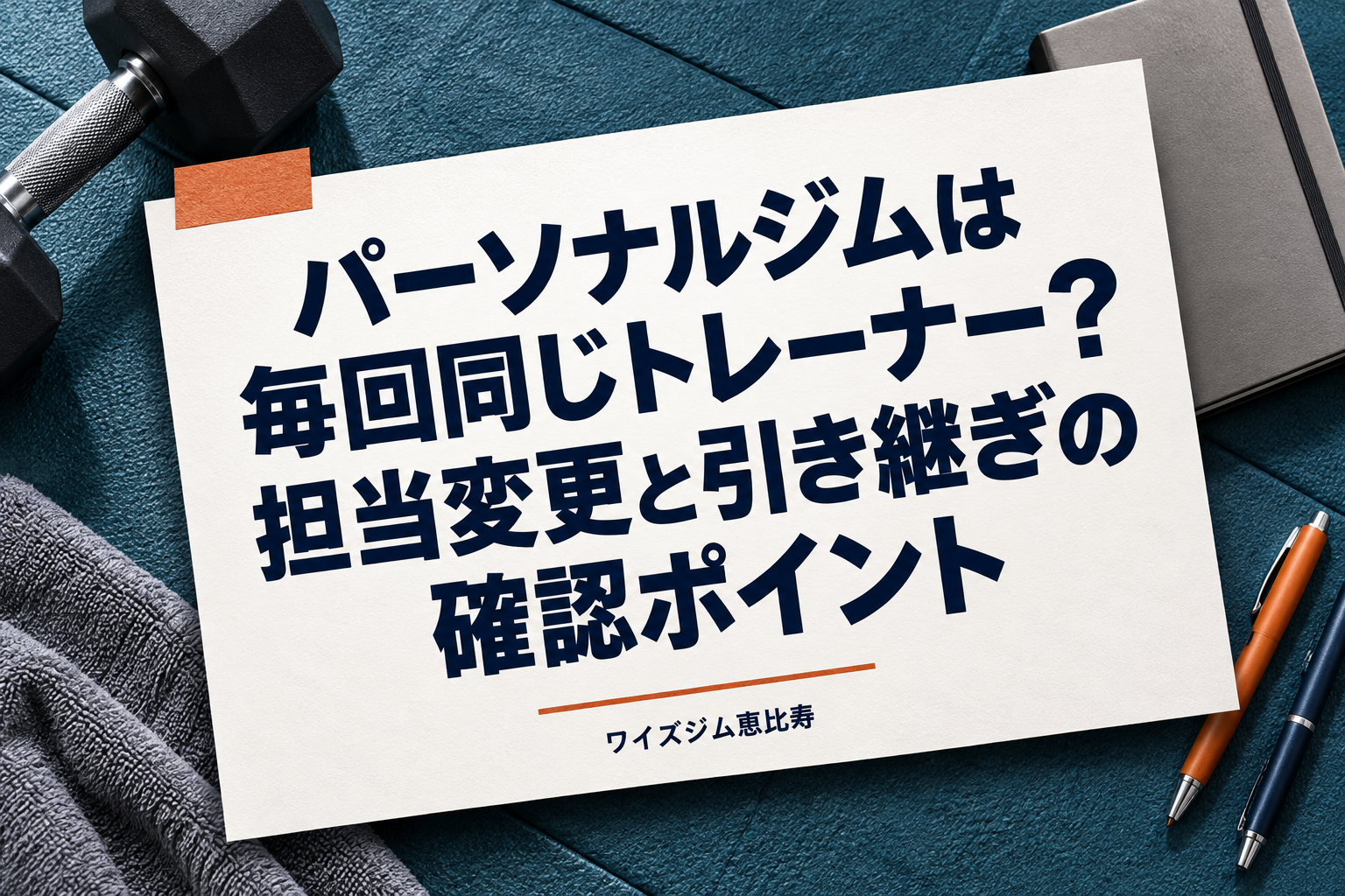 パーソナルジムは毎回同じトレーナー?担当変更と引き継ぎの確認ポイント