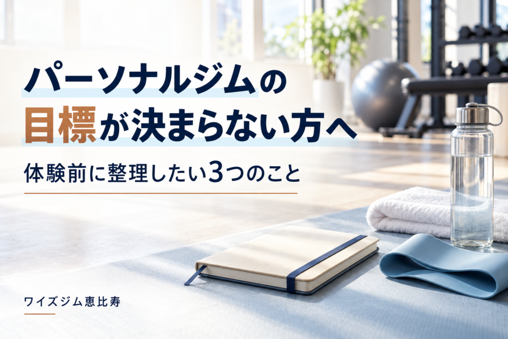 パーソナルジムの目標が決まらない方へ｜体験前に整理したい3つのこと